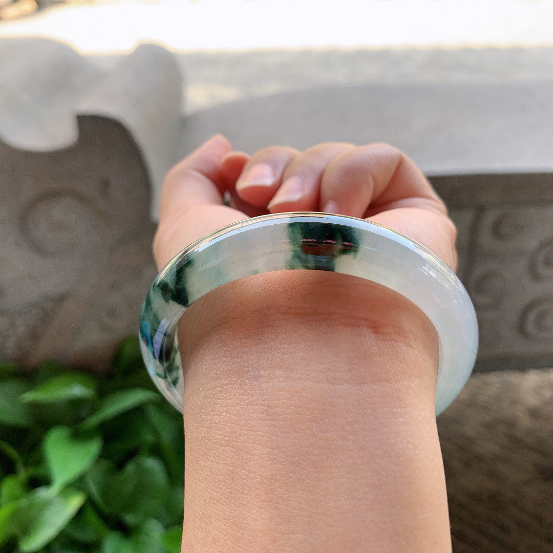 圈口 54.6-48.9-12.3-7.5【冰飘花贵妃手镯】贵妃54 55可戴