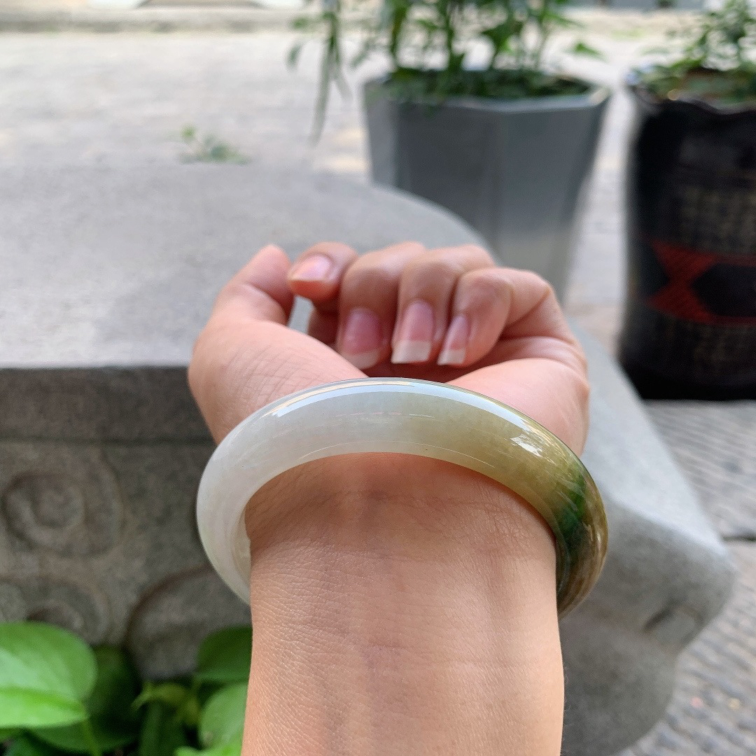 圈口57.2-12.3-8.6 【双彩正圈手镯】正圈57 58可戴