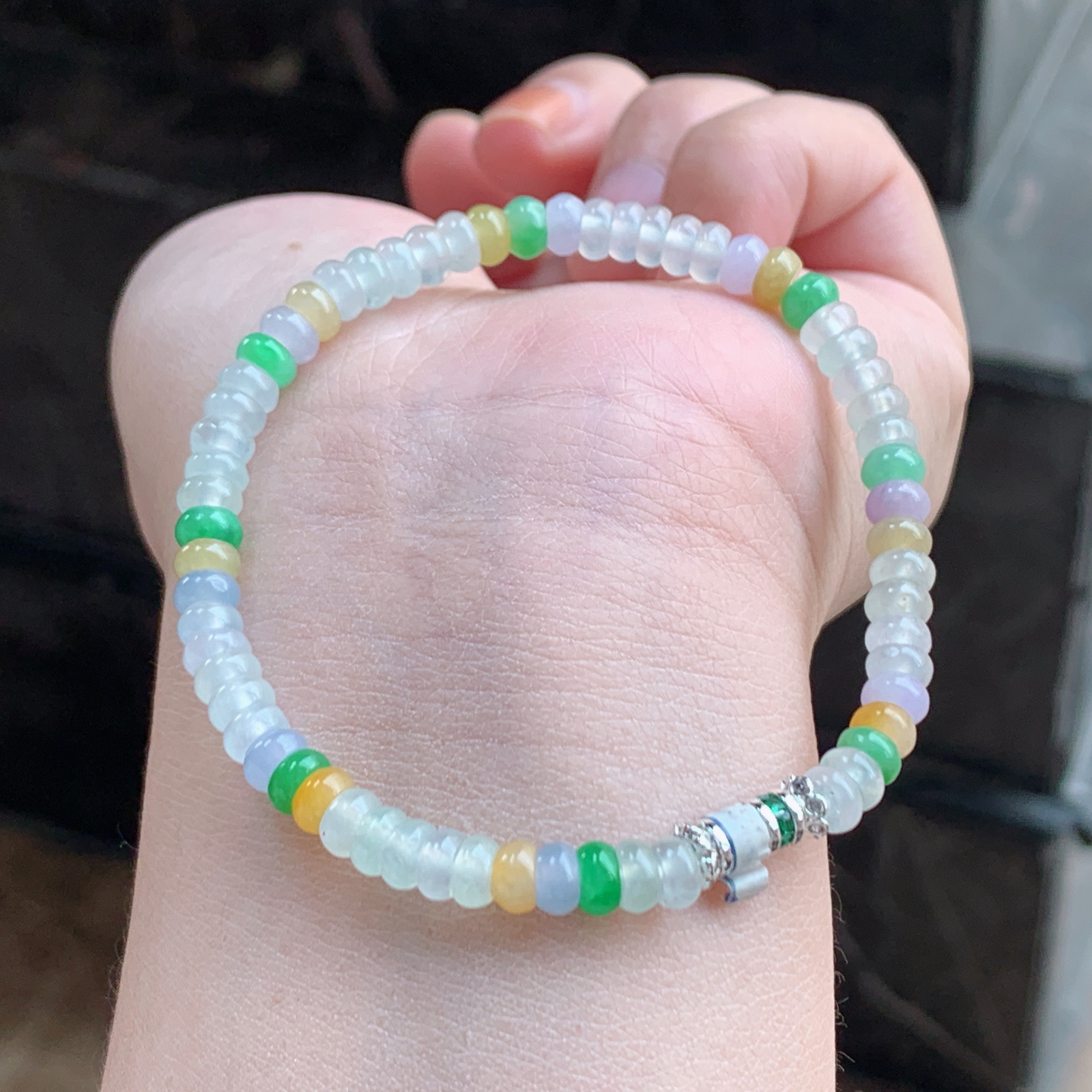 多彩算盘珠手串