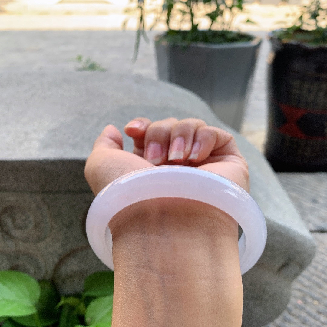 大圈口62.7-12.6-9.4 【冰粉紫正圈手镯】正圈62 63可戴