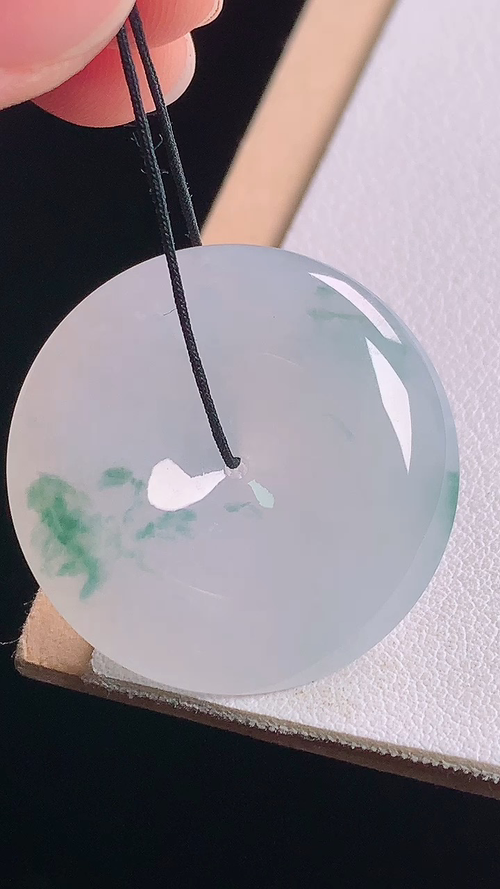 ️冰飘花平安扣，无裂，尺寸28.6/5.4，20