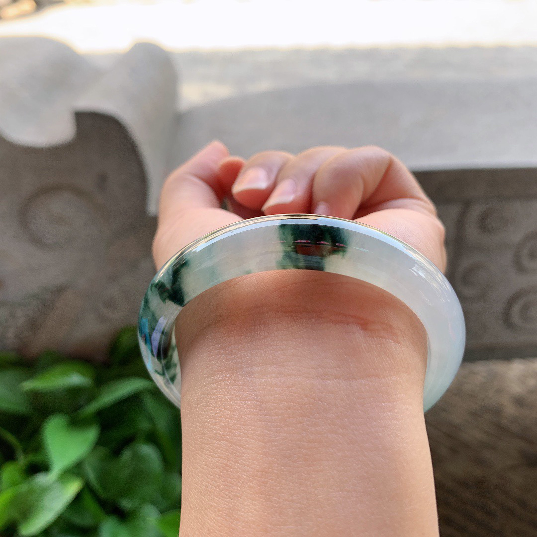 圈口 54.6-48.9-12.3-7.5【冰飘花贵妃手镯】贵妃54 55可戴