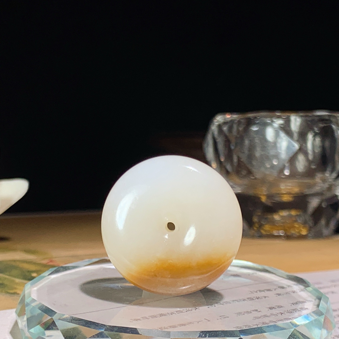 新疆和田玉且末糖平安扣挂件 尺寸29/9重16克！玉质细腻油润 底色纯净 脂粉好，品质好。lt260