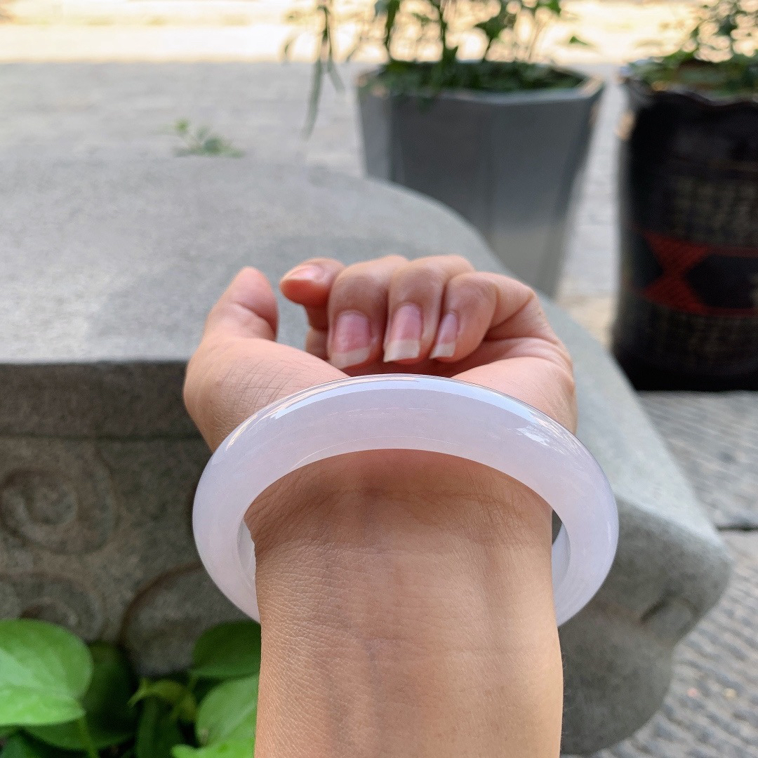 大圈口62.7-12.6-9.4 【冰粉紫正圈手镯】正圈62 63可戴