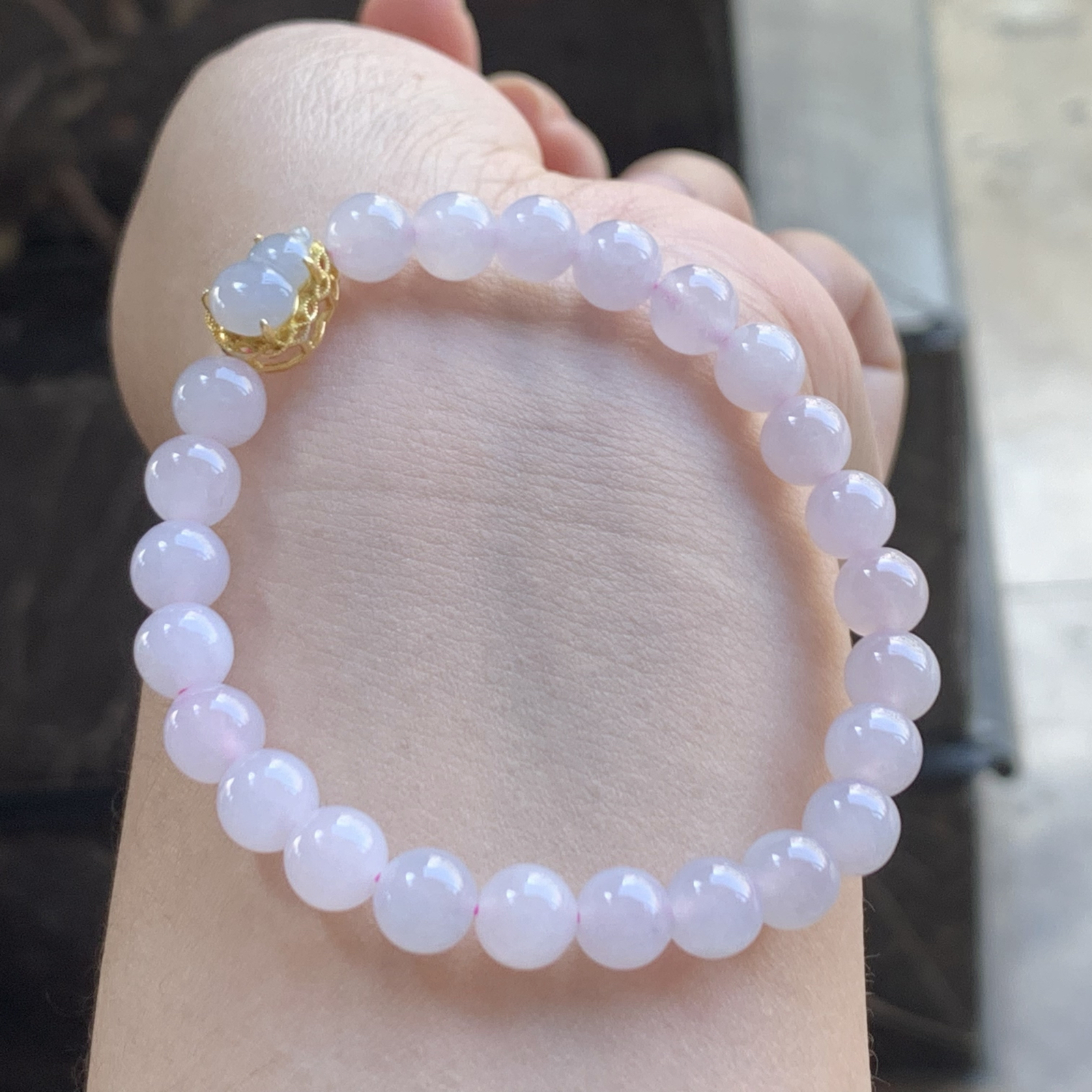 粉紫色葫芦珠珠手串