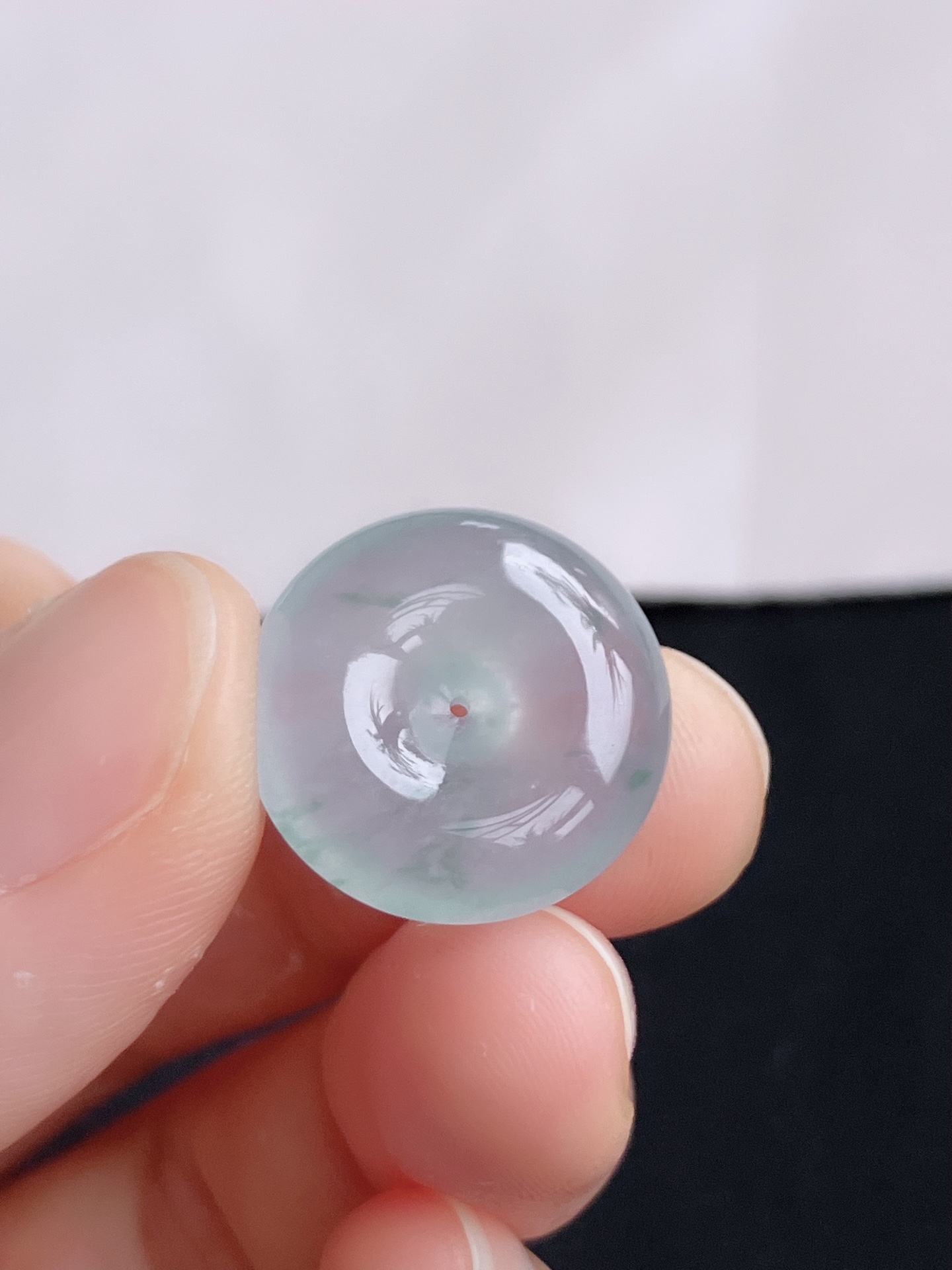 ️冰透飘花小平安扣，晶莹剔透，尺寸18/6/自然光实拍