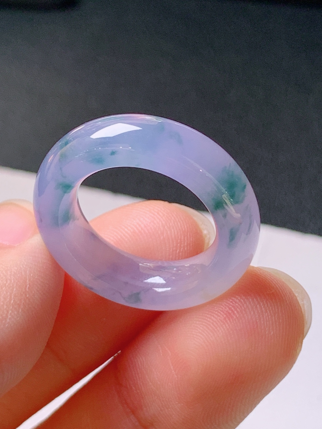 ️ 指环，无裂，色正水润，裸石23.5-5.8-4.2