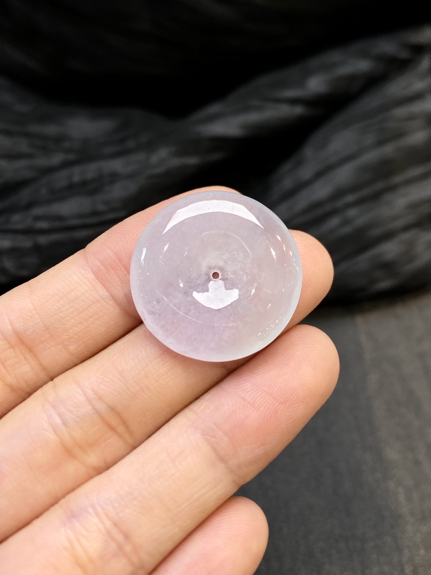 冰紫底平安扣吊坠，整24.1/4.5mm