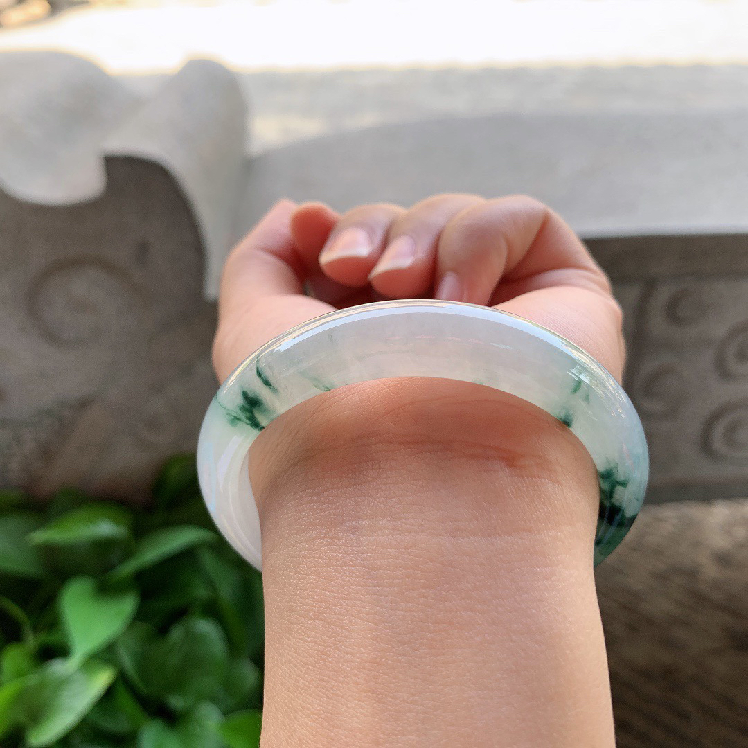 圈口 54.6-48.9-12.3-7.5【冰飘花贵妃手镯】贵妃54 55可戴