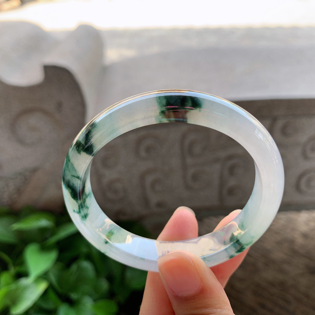 圈口 54.6-48.9-12.3-7.5【冰飘花贵妃手镯】贵妃54 55可戴