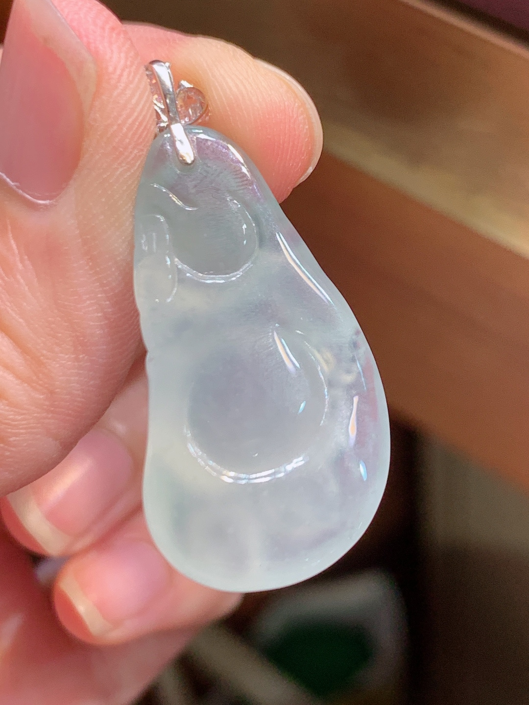 ️ 布袋佛吊坠，冰透水润，无裂，裸石31.2/17.6/8.3