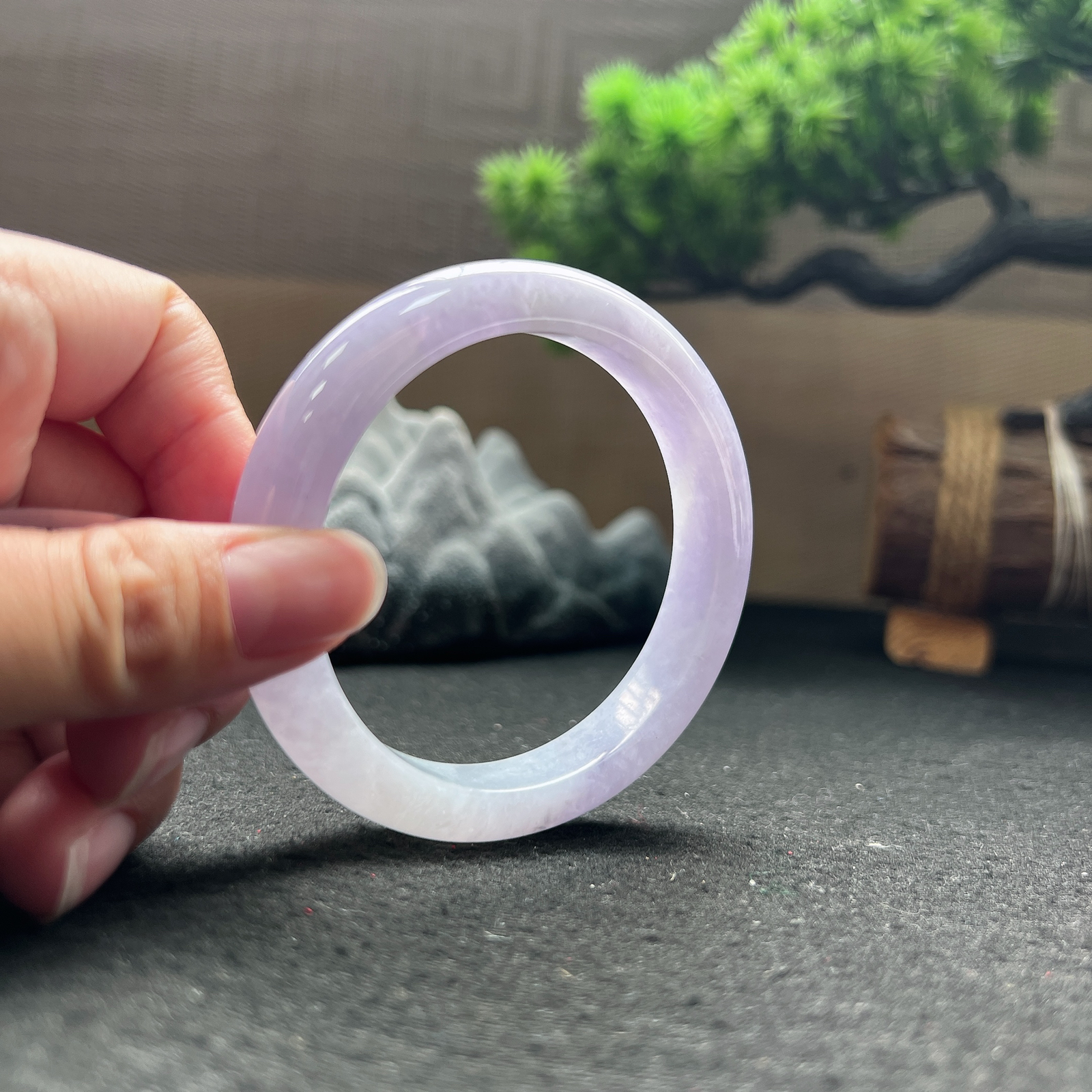 【超低放漏】56.5圈口正圈紫罗兰