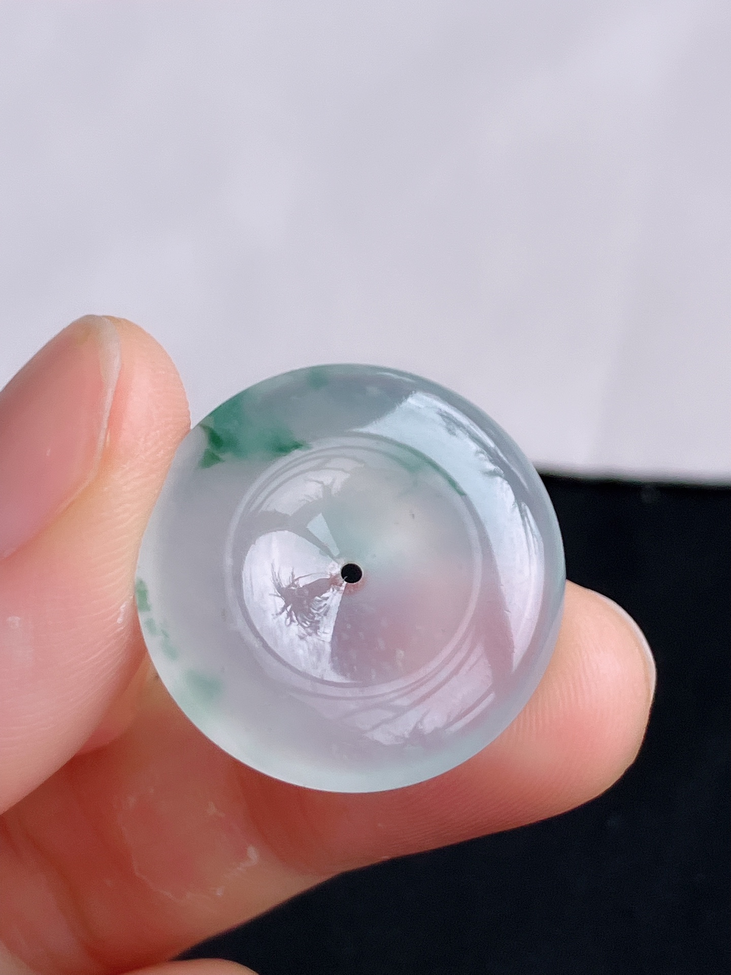 ️冰飘花平安扣，晶莹剔透，尺寸23.8/5/自然光实拍