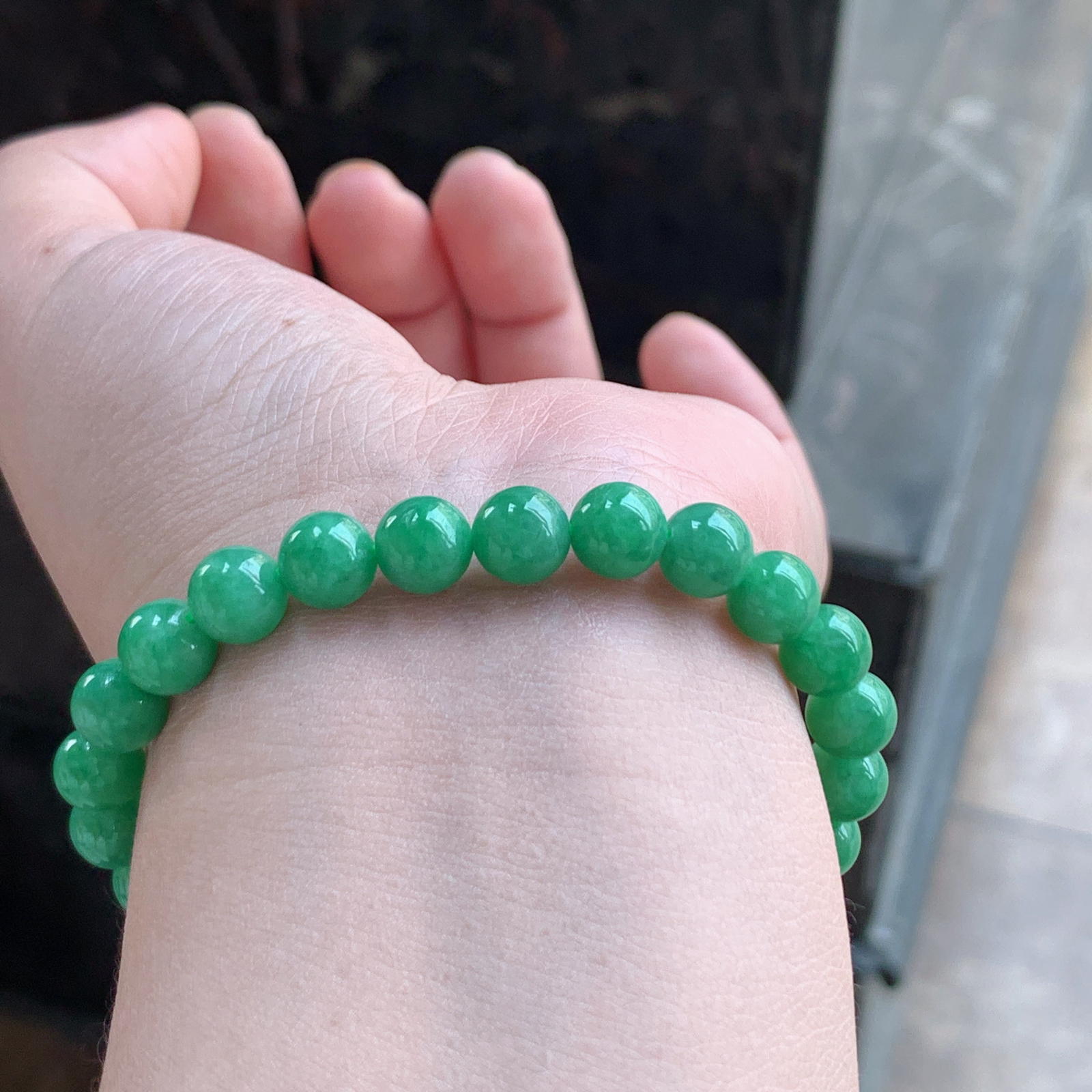 秒

糯种阳绿手串