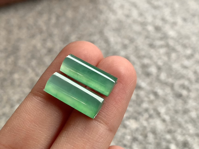 ️ 绿马鞍一对，尺寸15×5.5×3 / 14.7×5.5×2.9