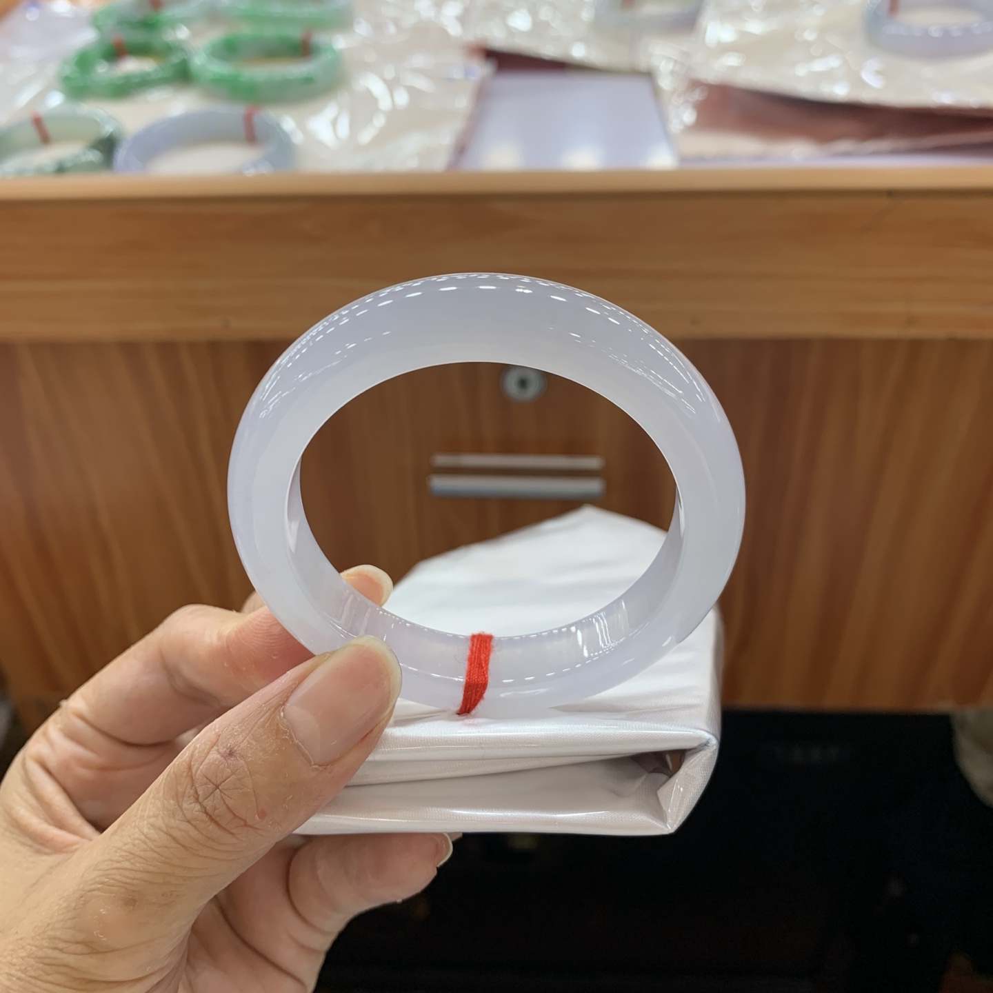 0828DKM 51.3-12.9-8.1 冰正圈翡翠手镯