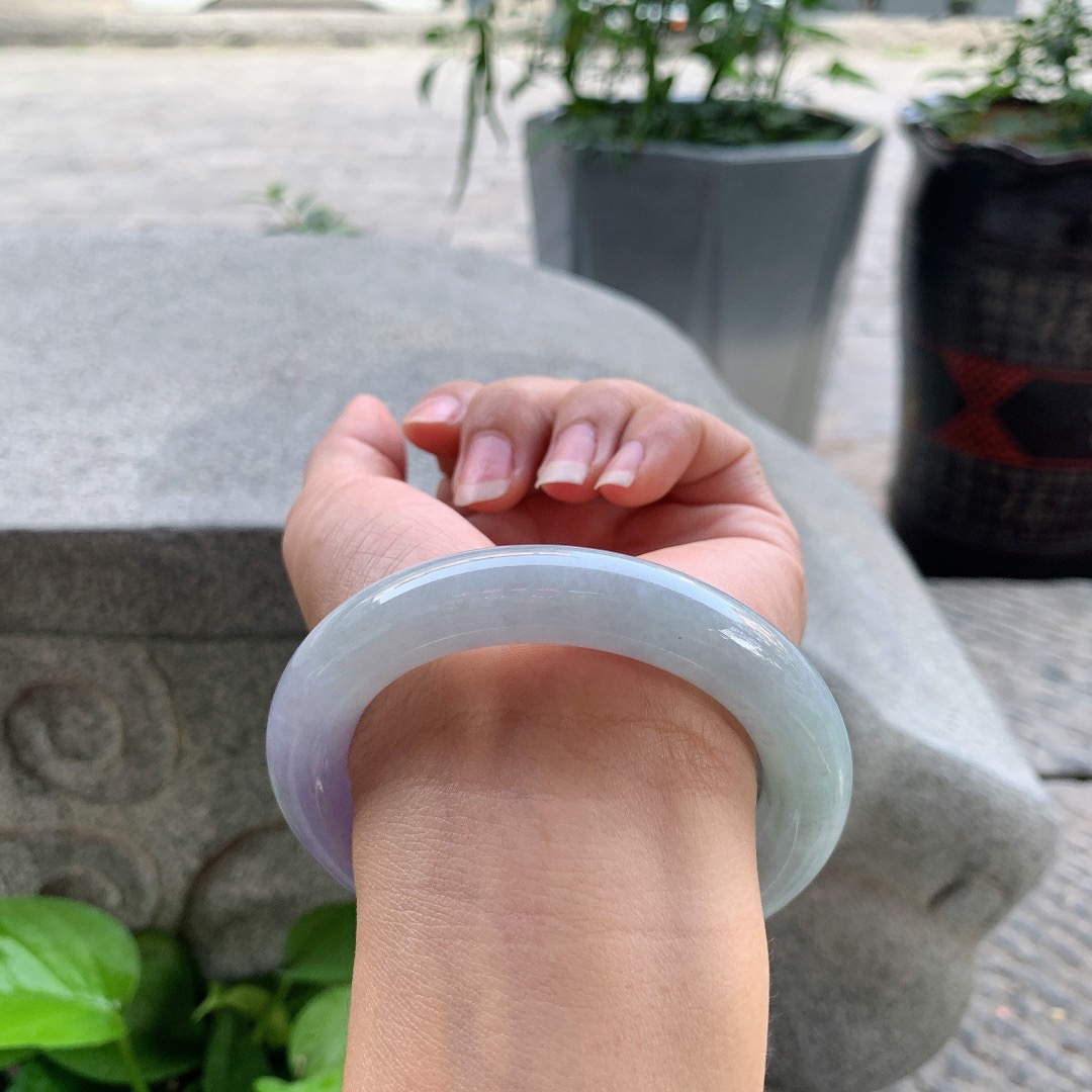 圈口 57.4-12【茄紫圆条手镯】圆条57 58可戴