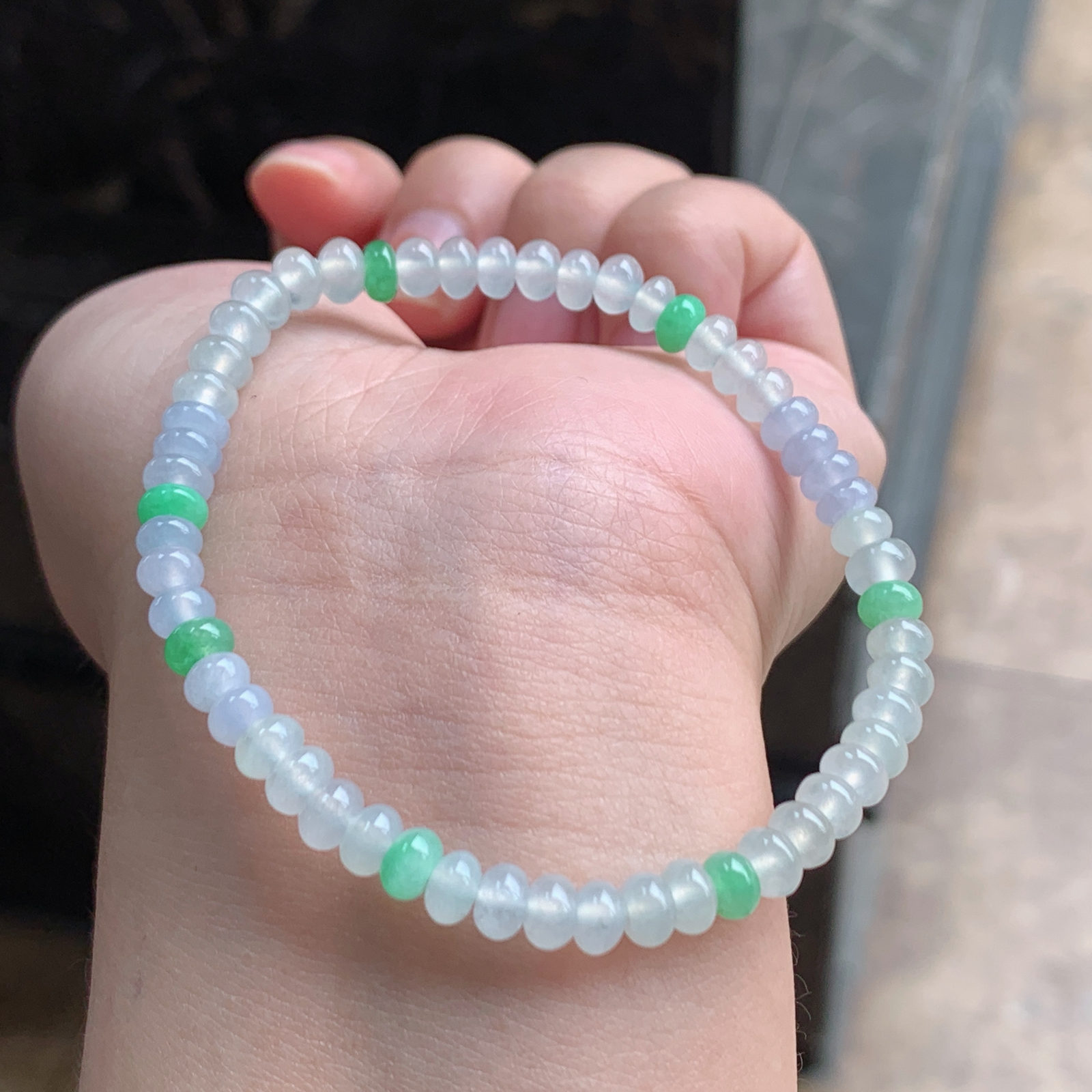 冰种算盘珠手串