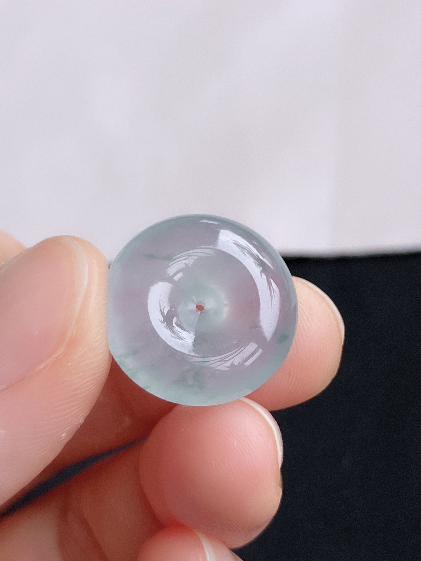 ️冰透飘花小平安扣，晶莹剔透，尺寸18/6/自然光实拍