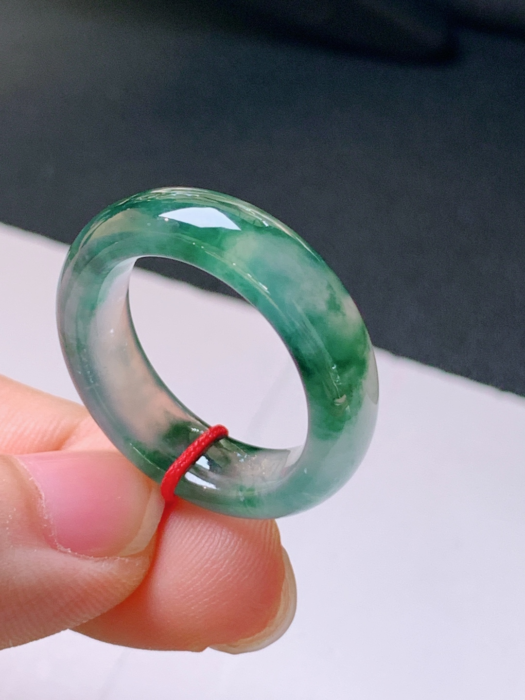 ️ 指环，无裂，冰透莹润，裸石25.1/6.3/4.1，圈口14