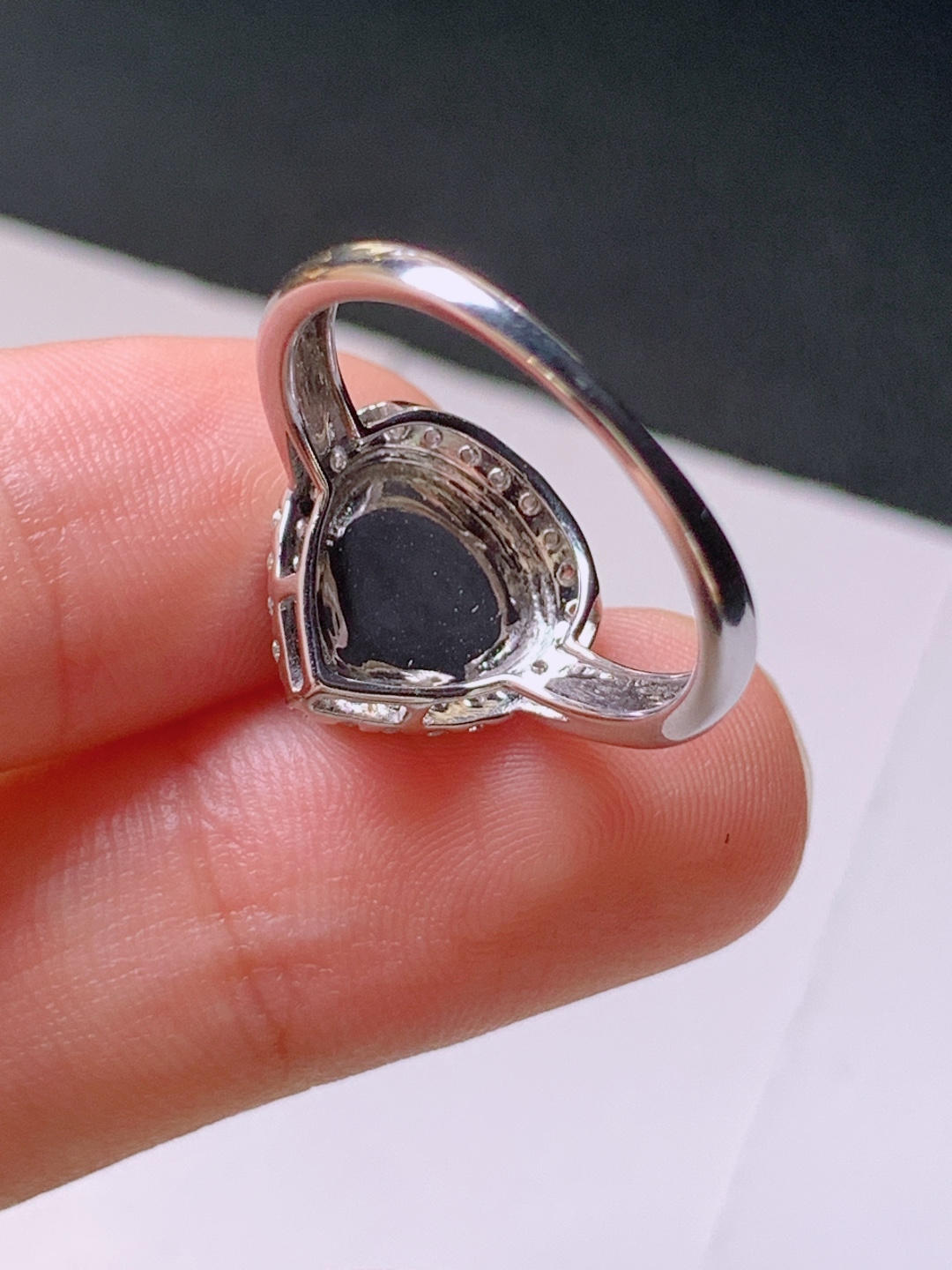 ️ 冰阳绿水滴戒指，无裂色阳，裸石10.1/9.8/3.6，圈口14