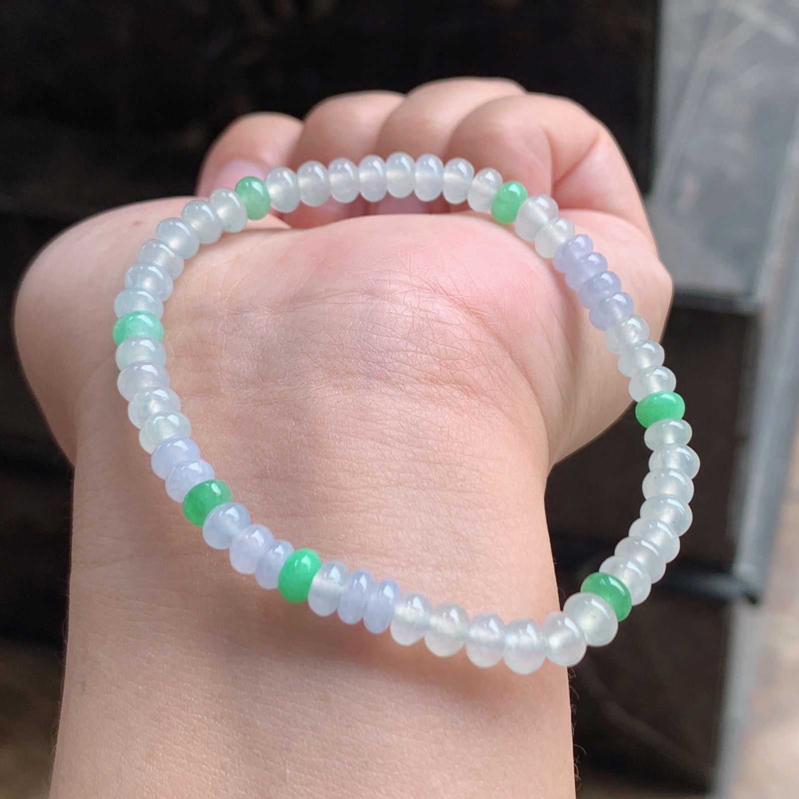 冰种算盘珠手串