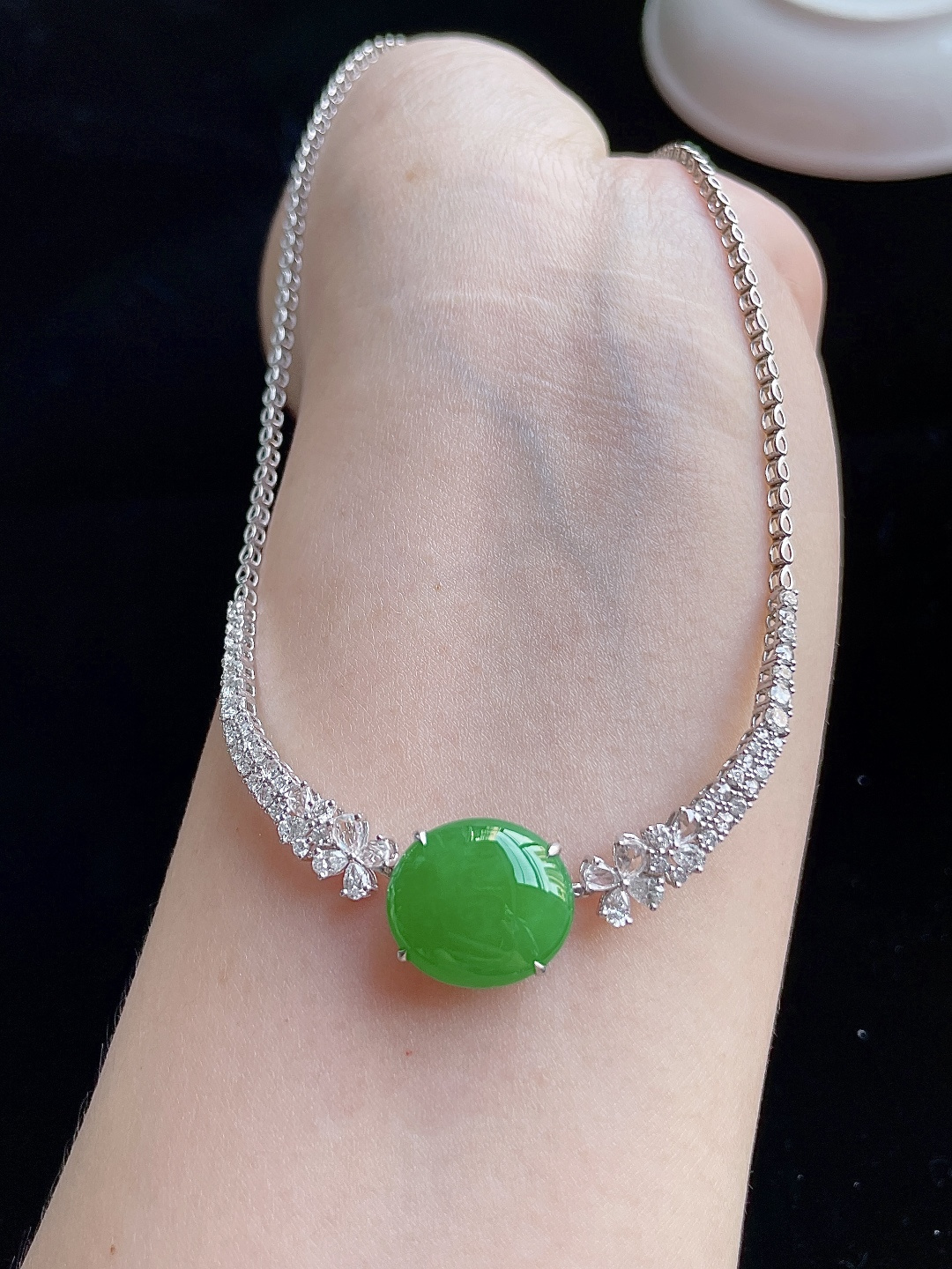 ️ 缅甸项链戒指两用款，重金镶嵌：15.4/13.6/9.7