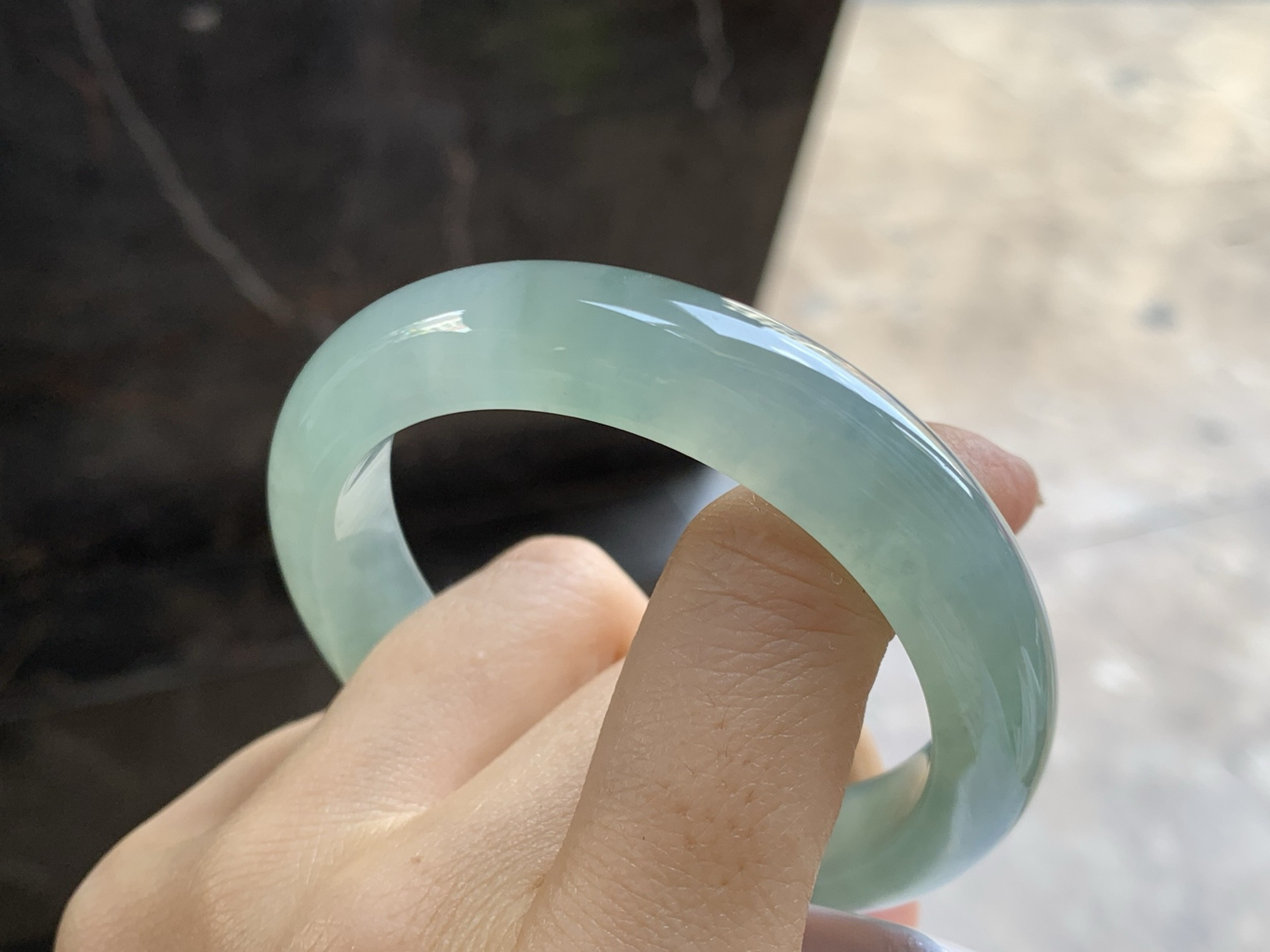 54-12-7.5
冰手镯^_^种老肉细～底色浓郁