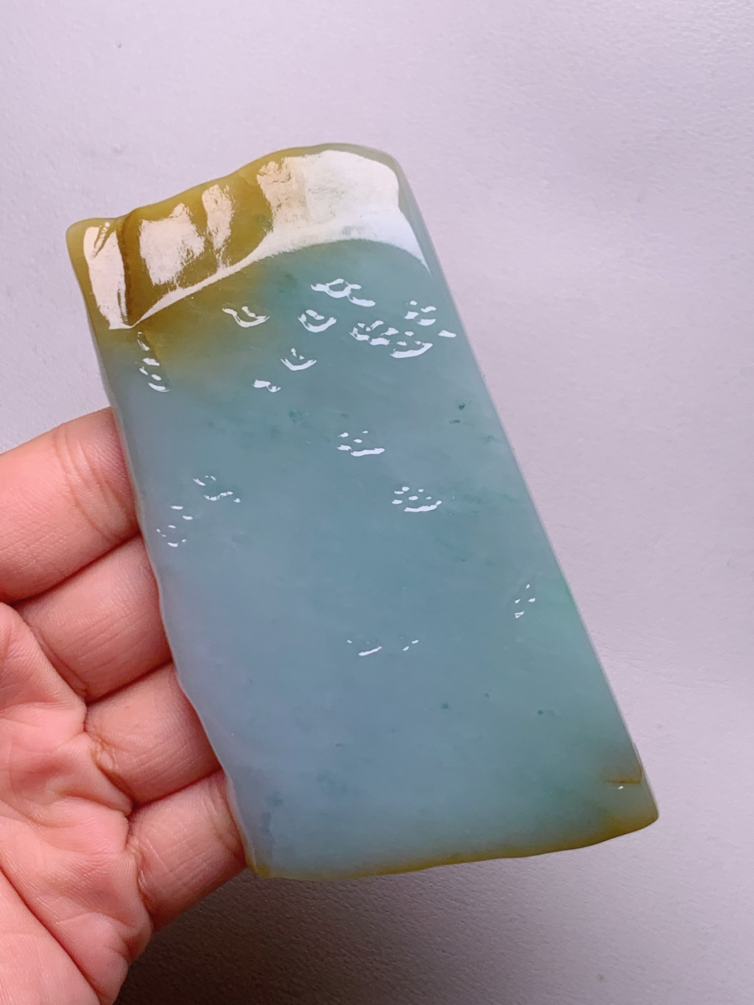 ️冰黄翡/冰晴水牌子料/片料/板料/特色料，可做牌子、人物、山水、动物、花件……等推荐参考，101