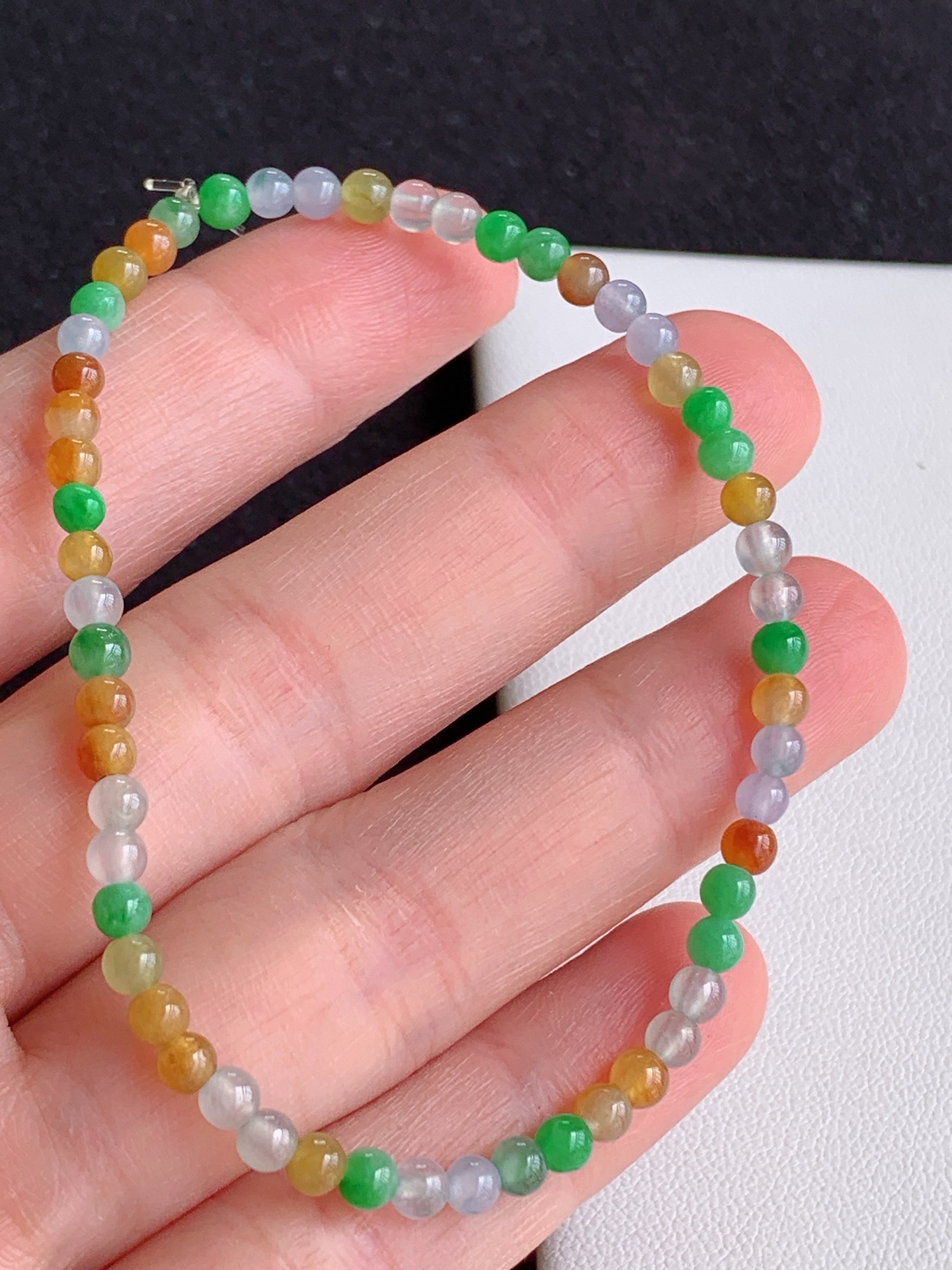 ️冰多彩手串，，裸石尺寸：3/2