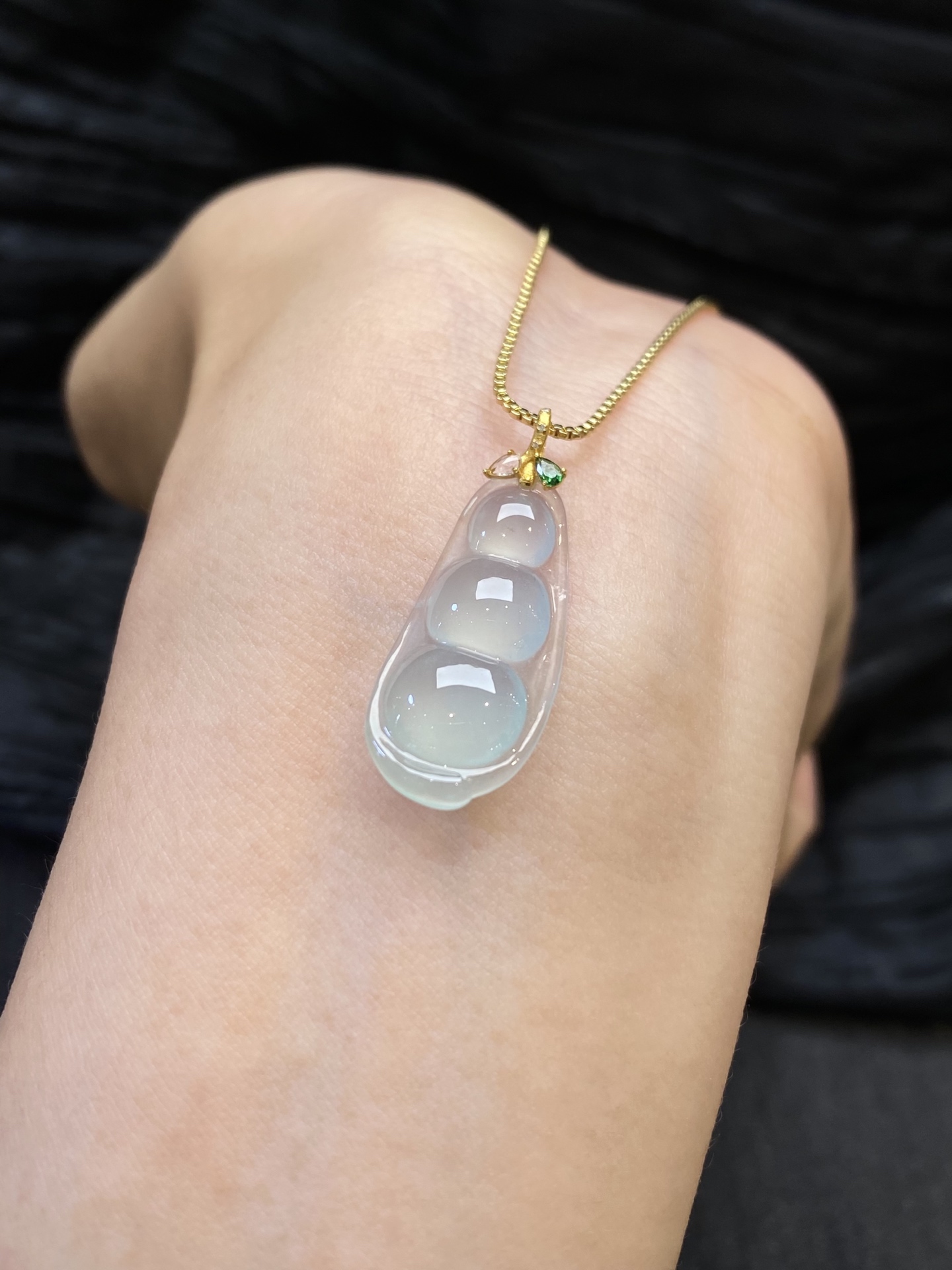 🤍·2600高冰福豆吊坠·金整·29.5-12.2-3.9mm裸·26-12.2-3.9mm