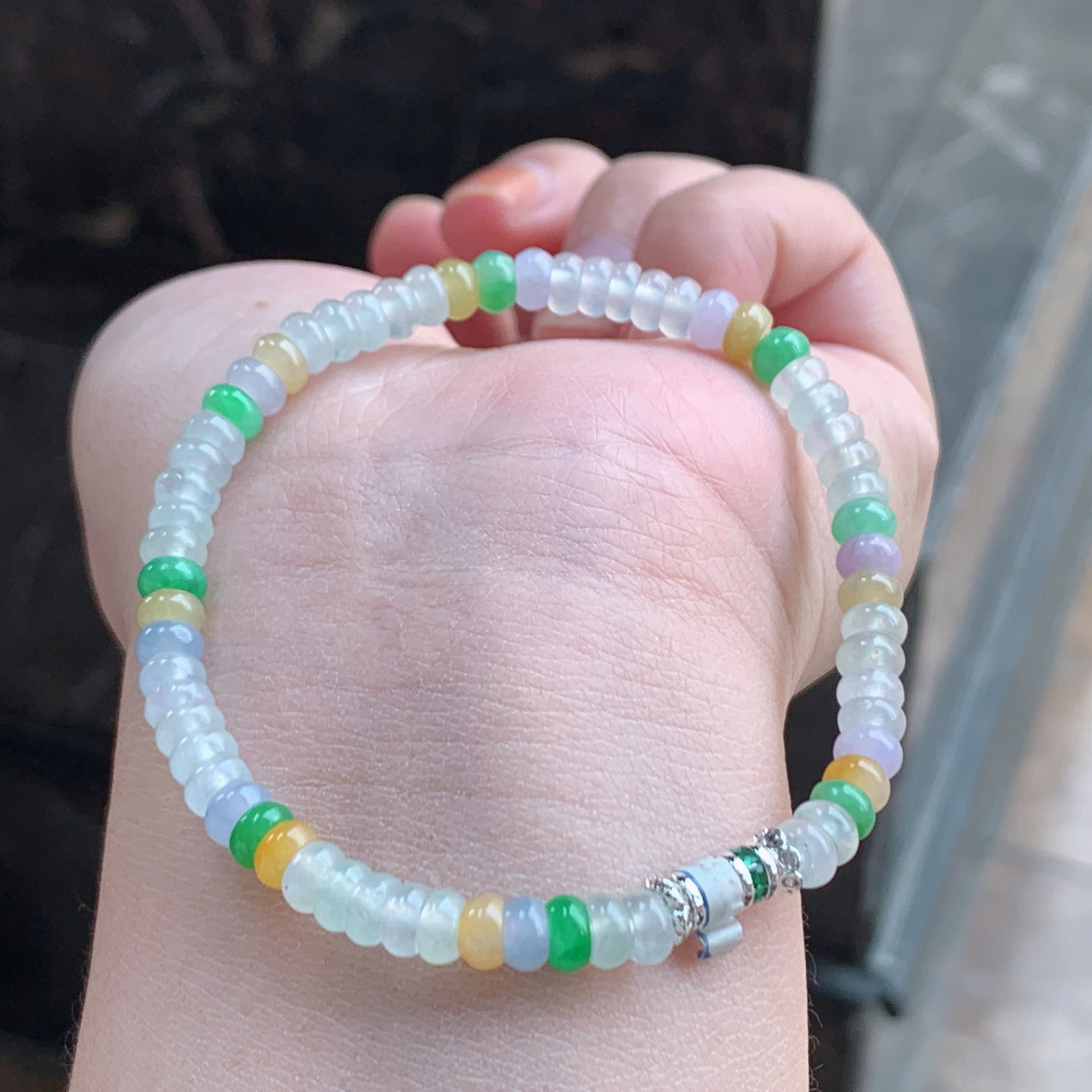 多彩算盘珠手串