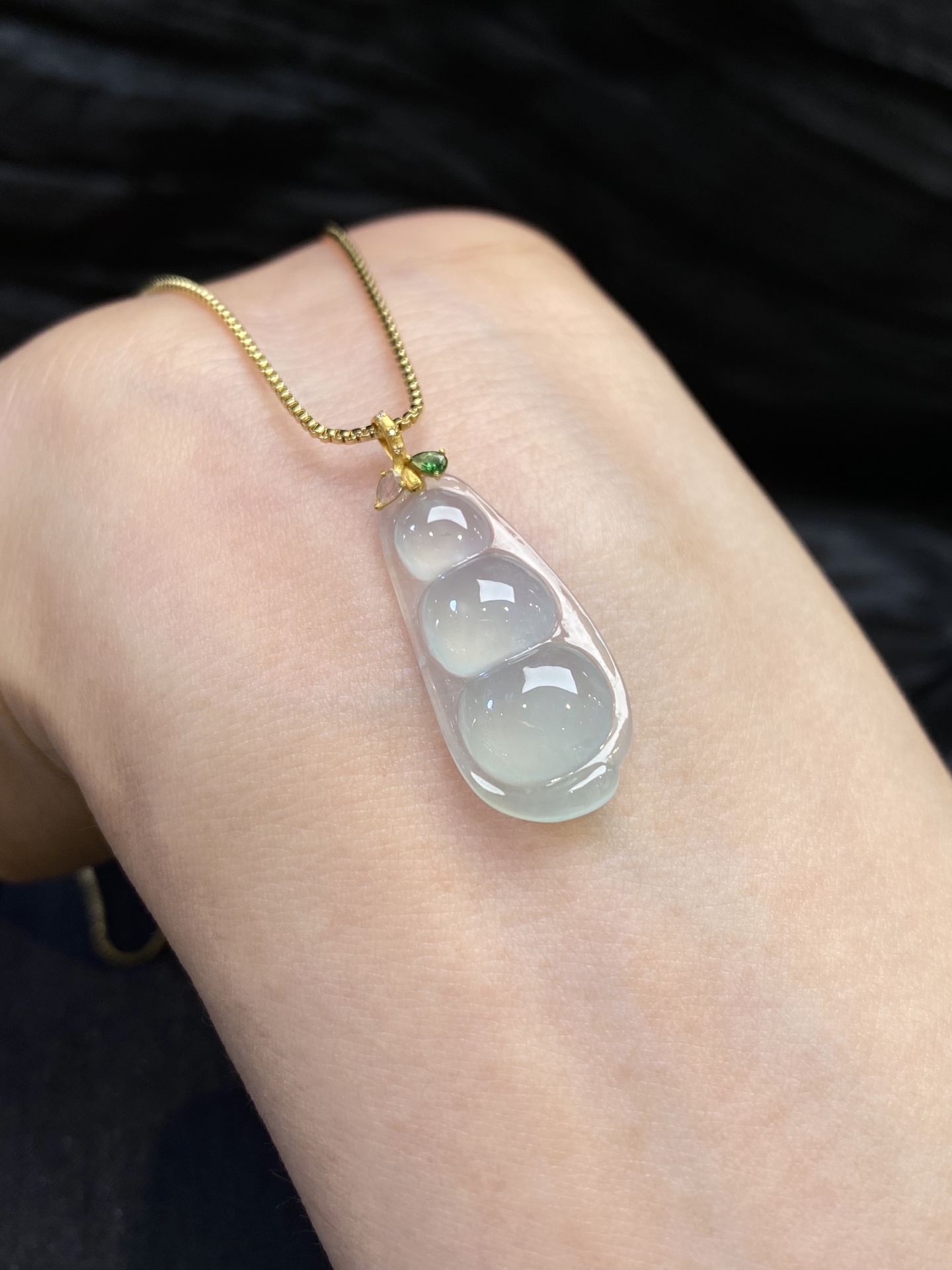 🤍·2600高冰福豆吊坠·金整·29.5-12.2-3.9mm裸·26-12.2-3.9mm