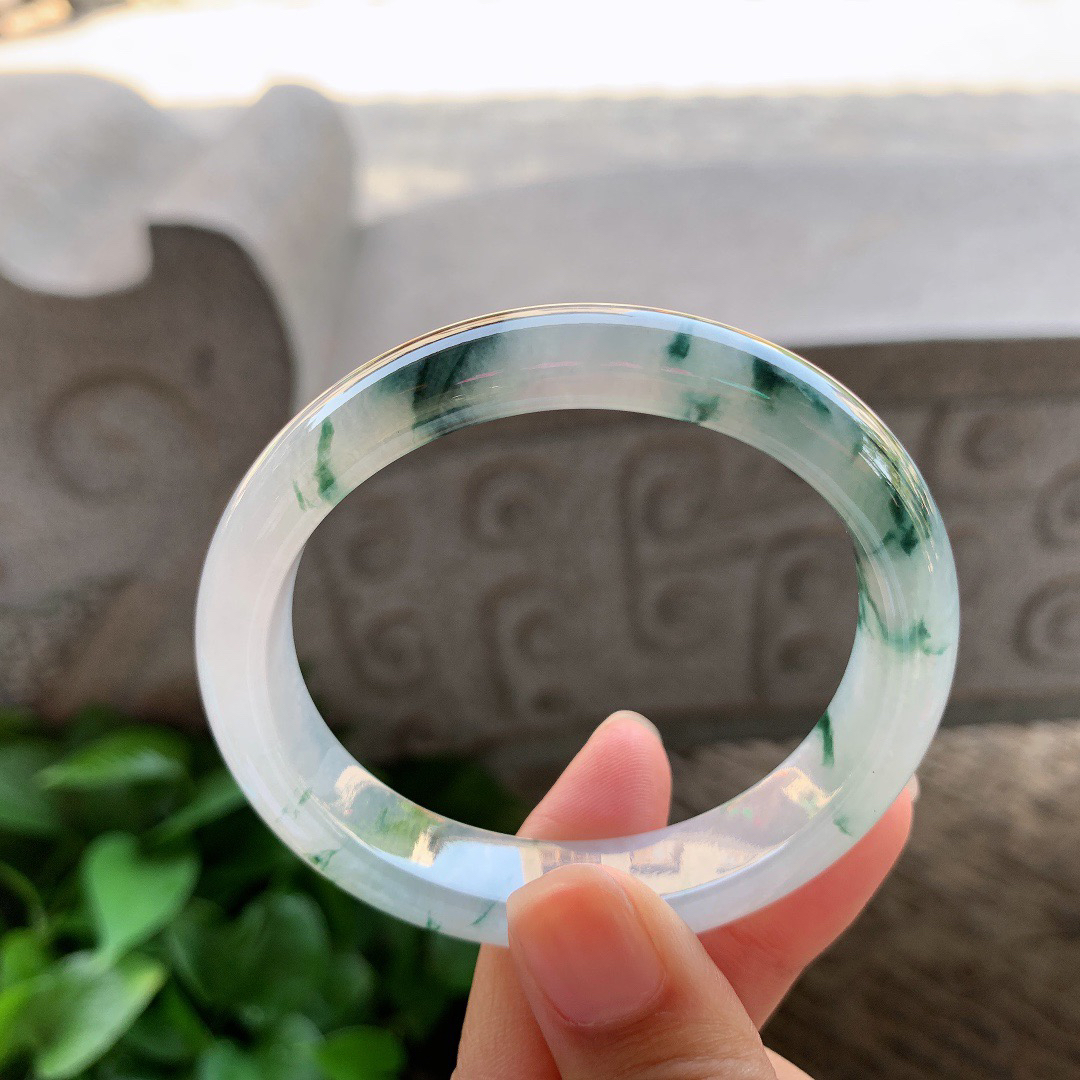 圈口 54.6-48.9-12.3-7.5【冰飘花贵妃手镯】贵妃54 55可戴