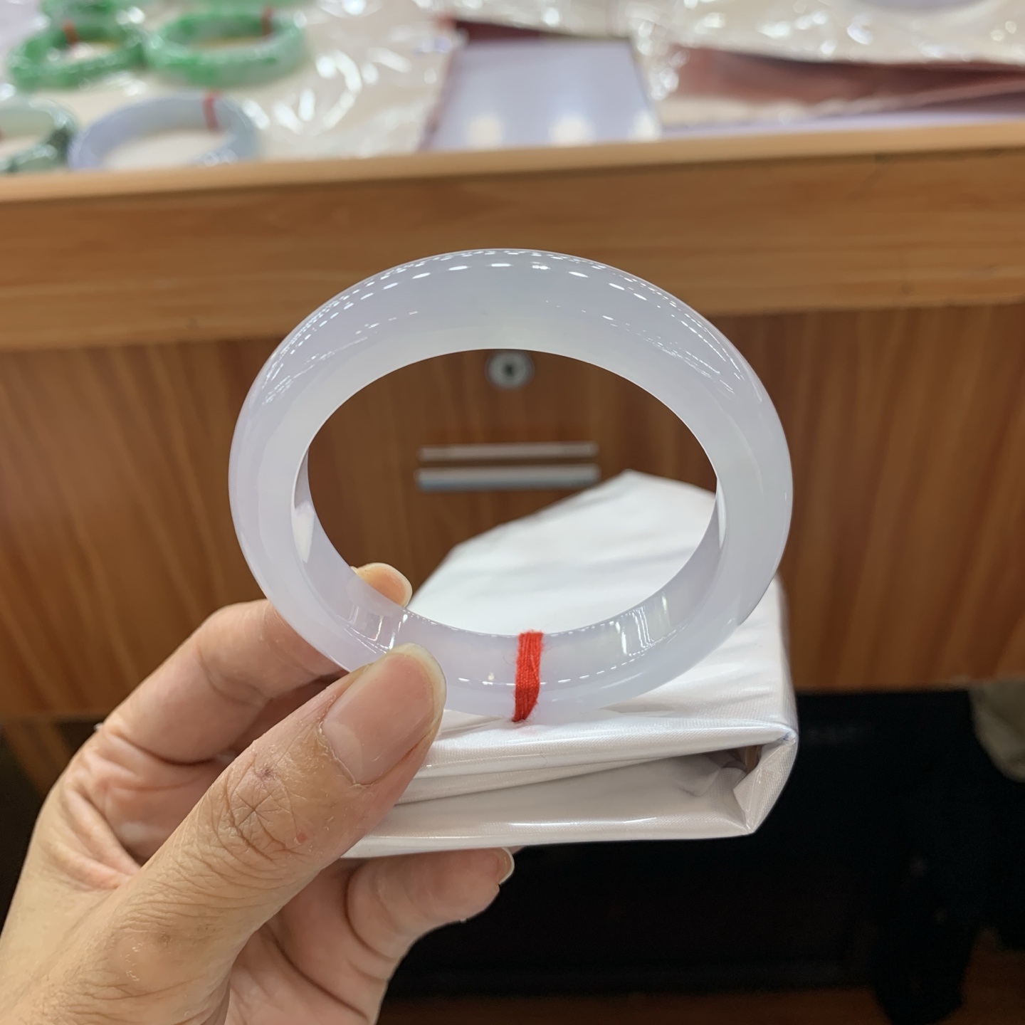 0828DKM 51.3-12.9-8.1 冰正圈翡翠手镯