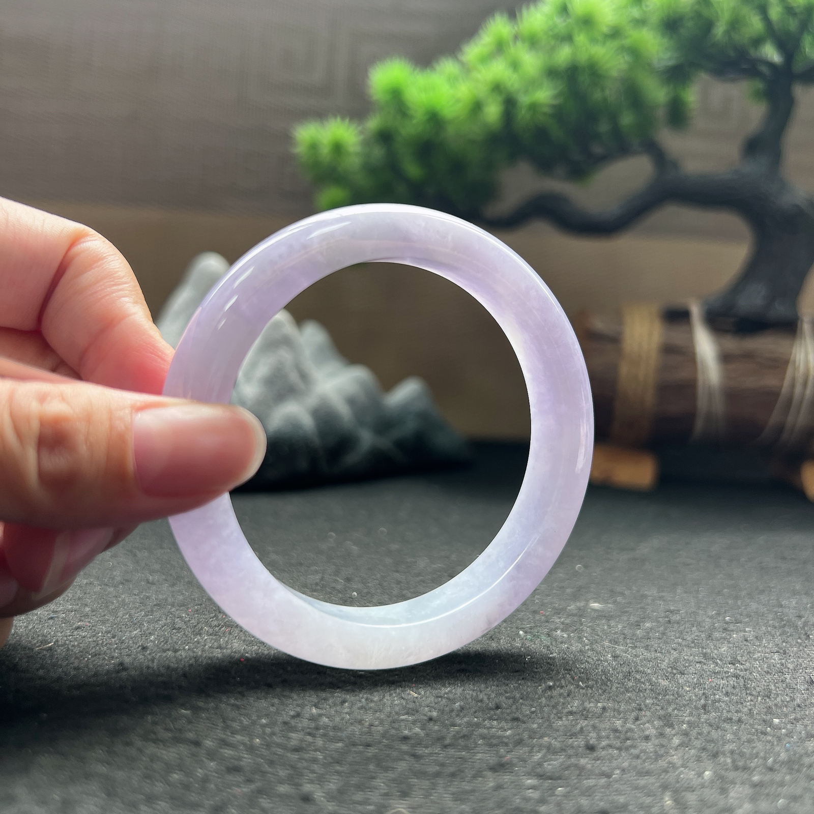 【超低放漏】56.5圈口正圈紫罗兰