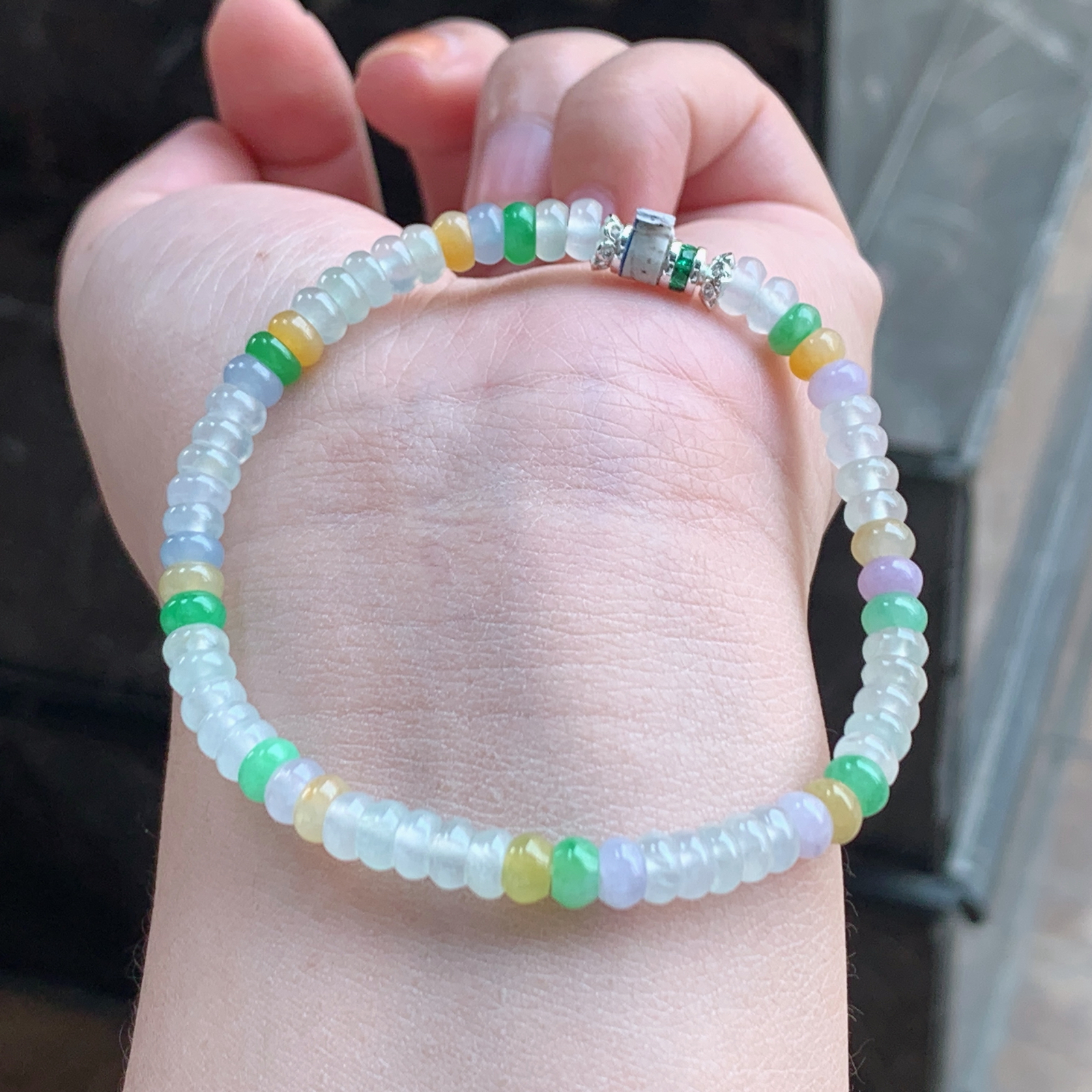 多彩算盘珠手串