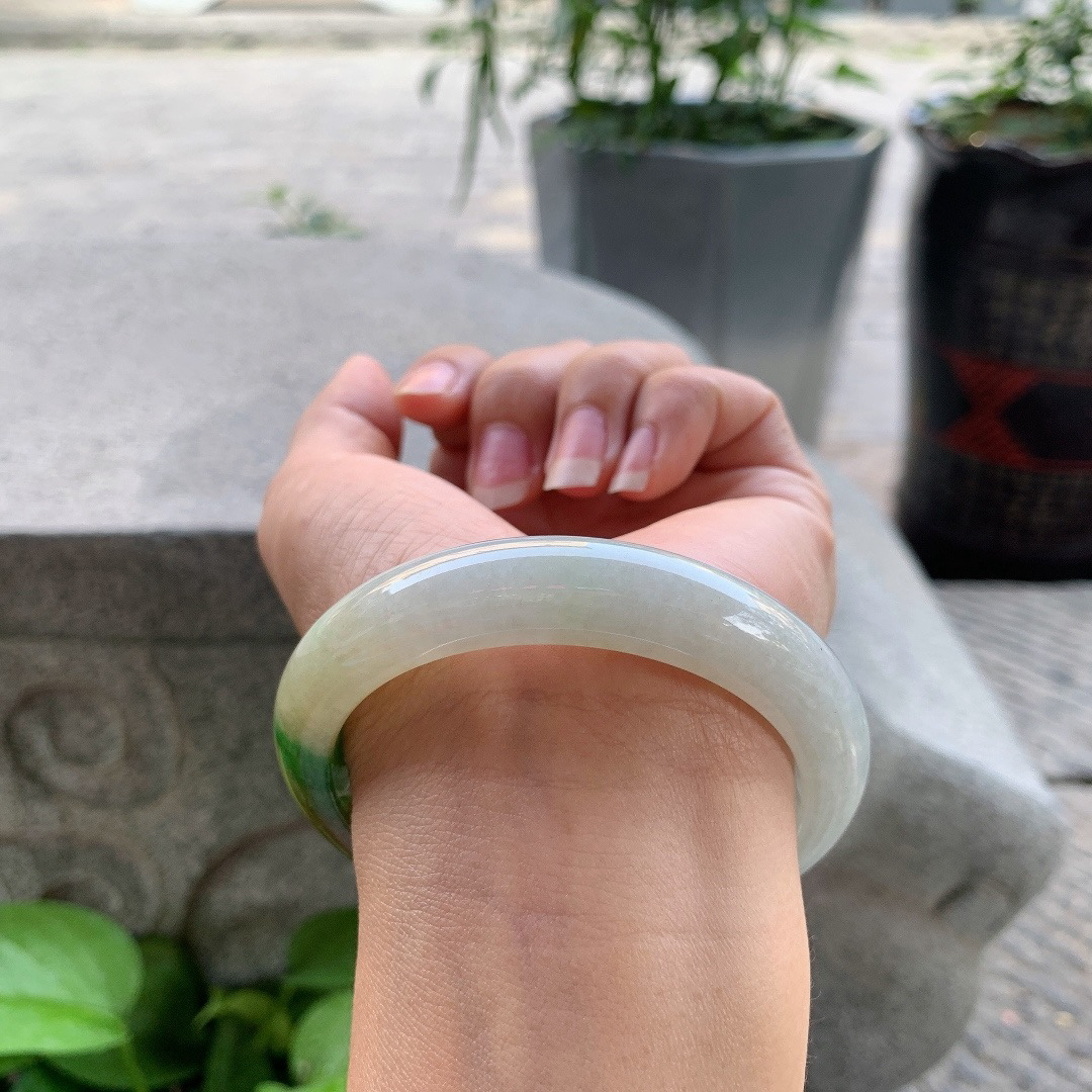 圈口57.2-12.3-8.6 【双彩正圈手镯】正圈57 58可戴