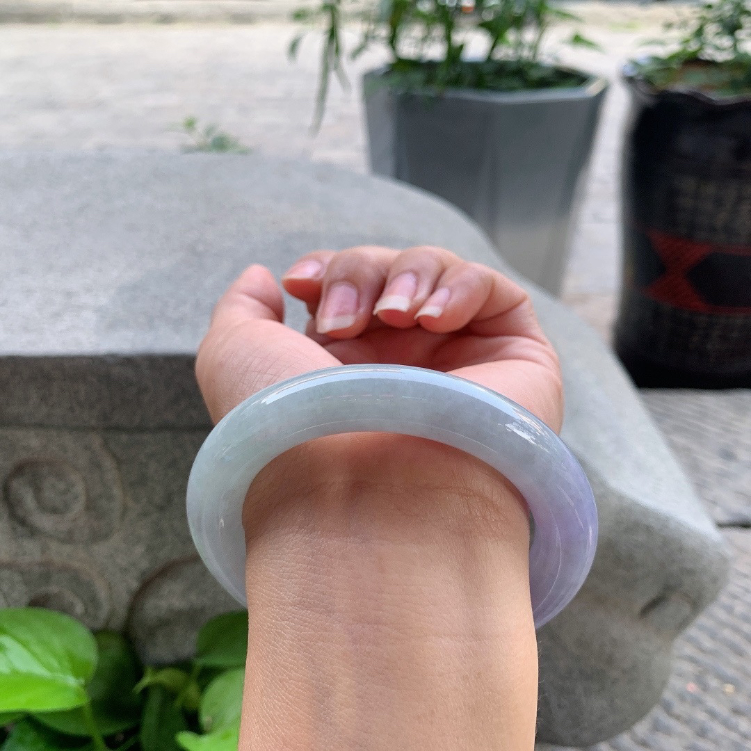 圈口 57.4-12【茄紫圆条手镯】圆条57 58可戴