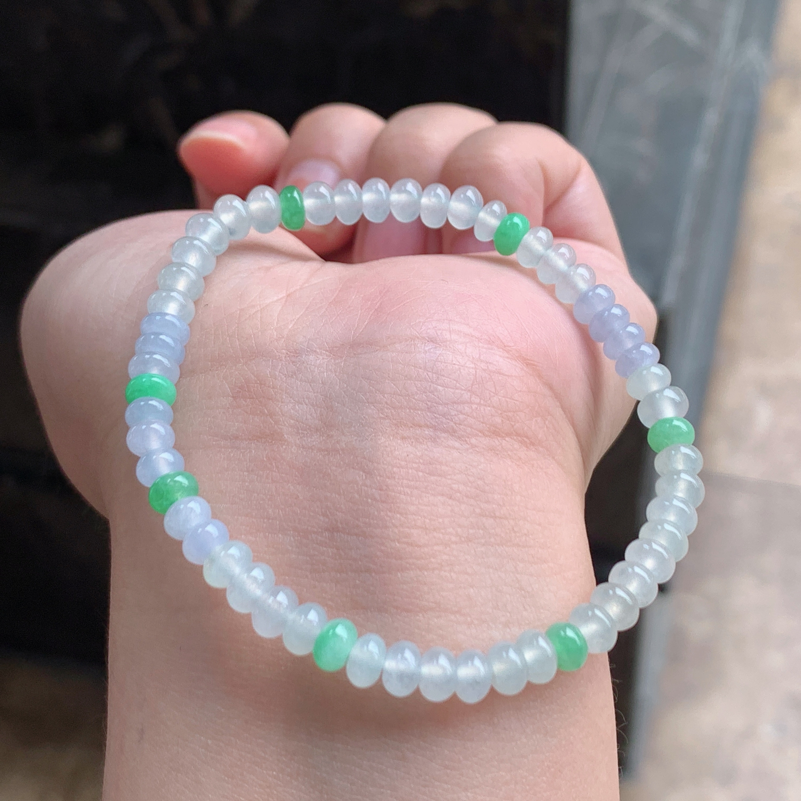 冰种算盘珠手串