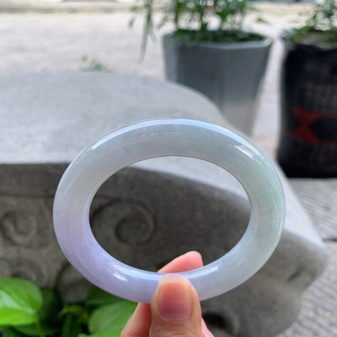 圈口 57.4-12【茄紫圆条手镯】圆条57 58可戴