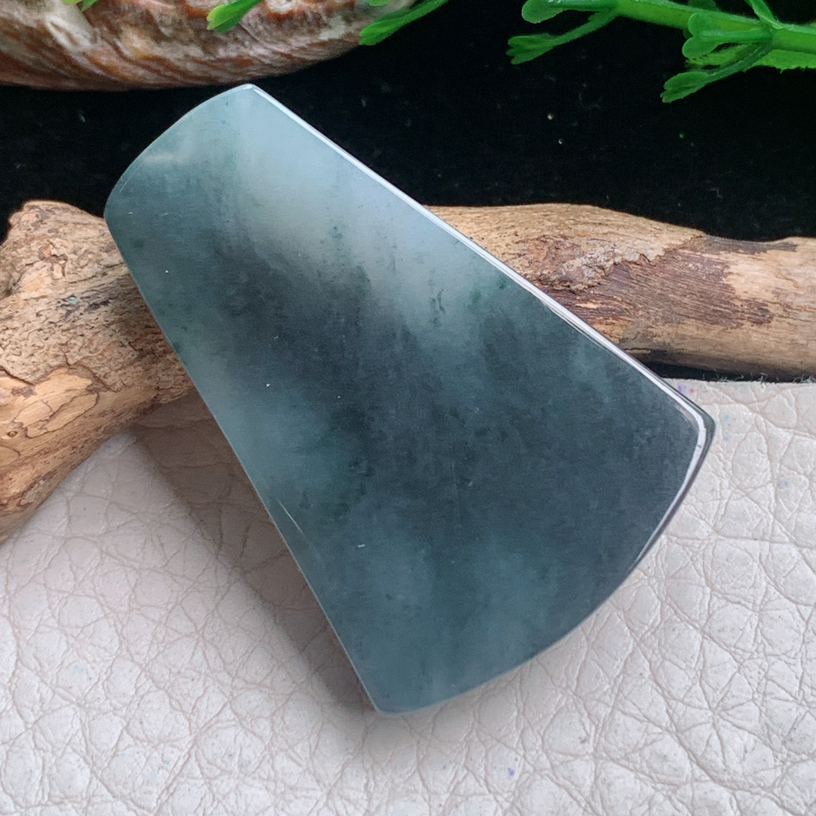 lz实拍41.3*28.8*5.8天然缅甸翡翠乌鸡种吉祥如意玉吊坠 玉挂件