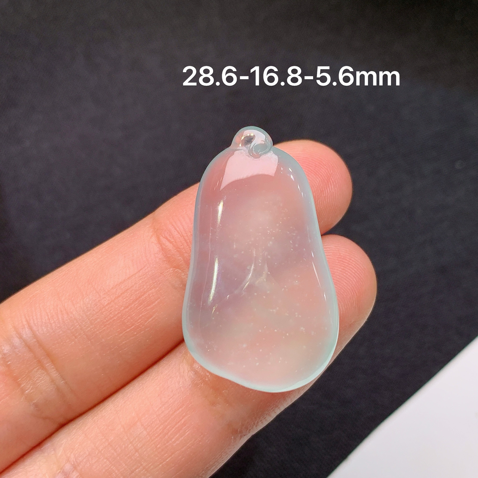 冰种福瓜，镶嵌佳品，冰润细腻，种水足，Xg 尺寸28.6*16.8*5.6