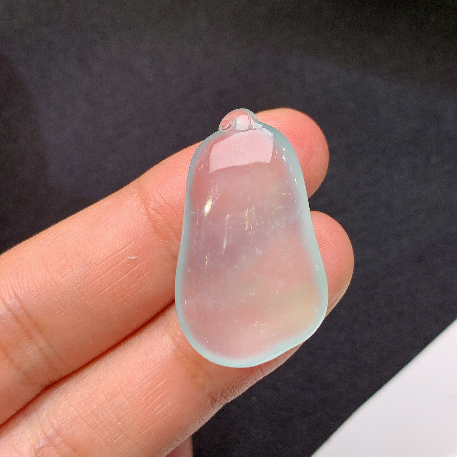 冰种福瓜，镶嵌佳品，冰润细腻，种水足，Xg 尺寸28.6*16.8*5.6