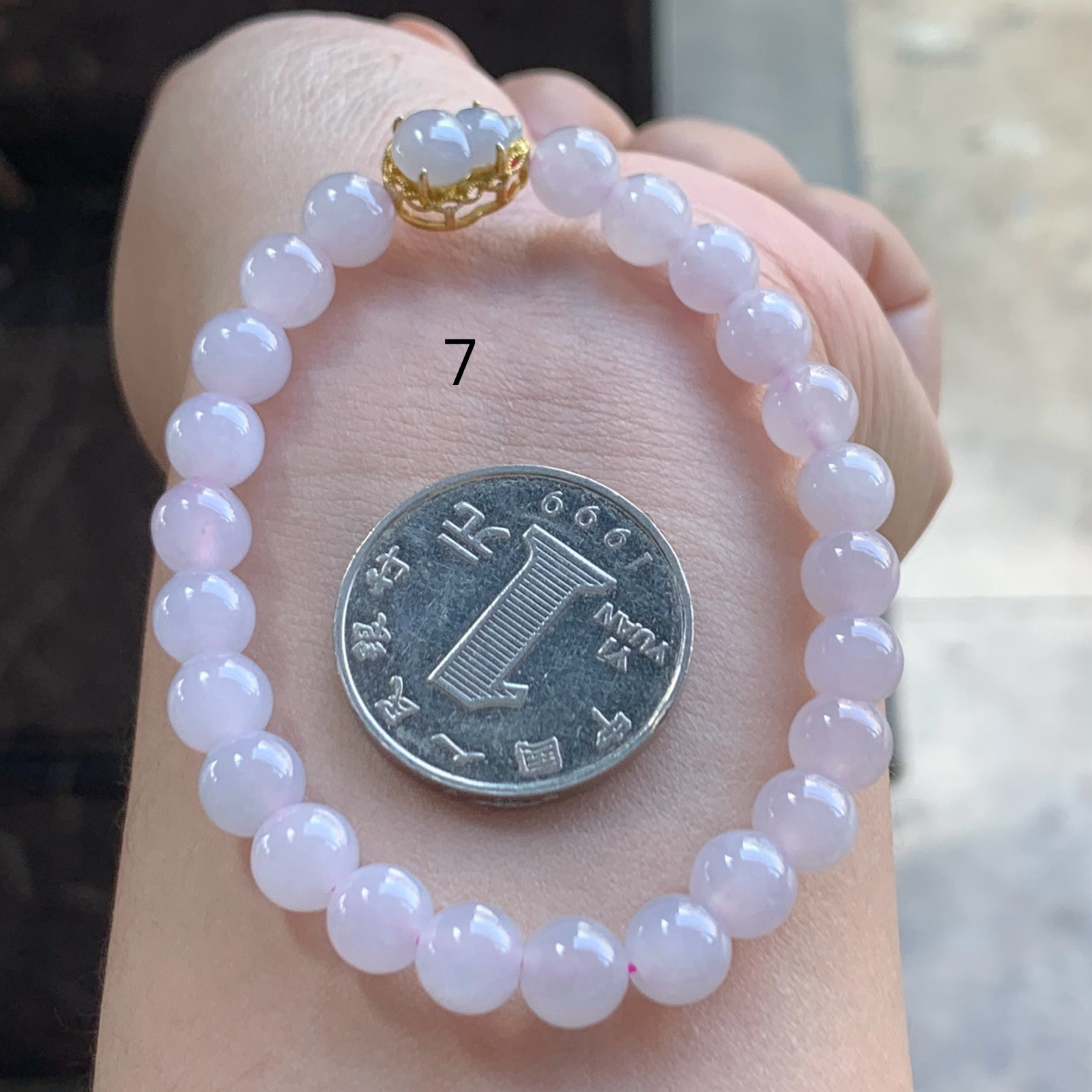 粉紫色葫芦珠珠手串