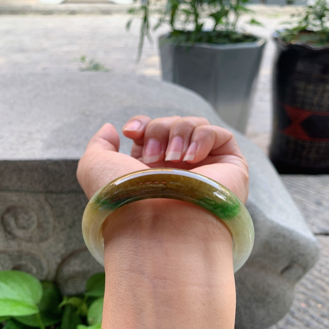 圈口57.2-12.3-8.6 【双彩正圈手镯】正圈57 58可戴