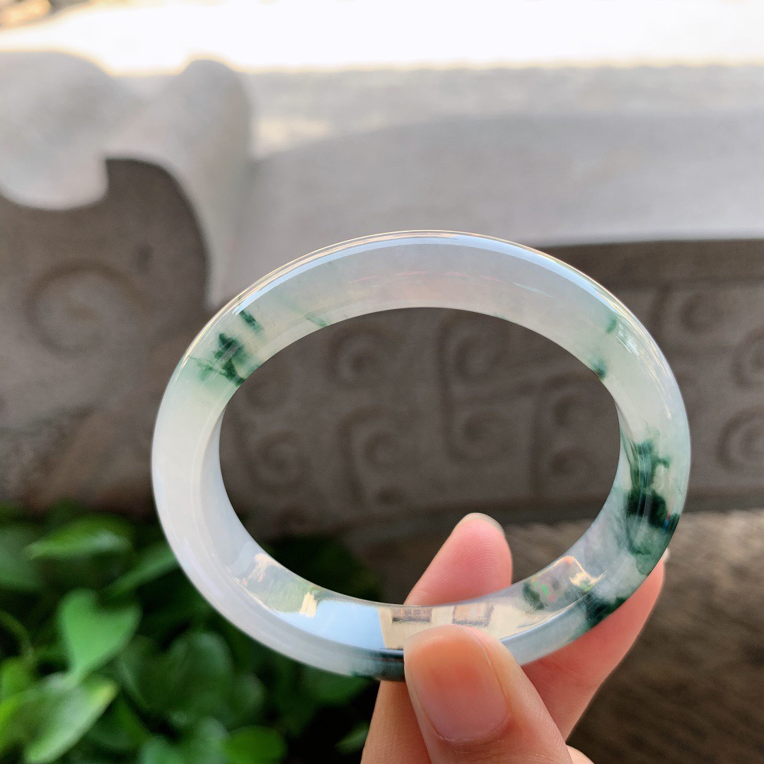 圈口 54.6-48.9-12.3-7.5【冰飘花贵妃手镯】贵妃54 55可戴