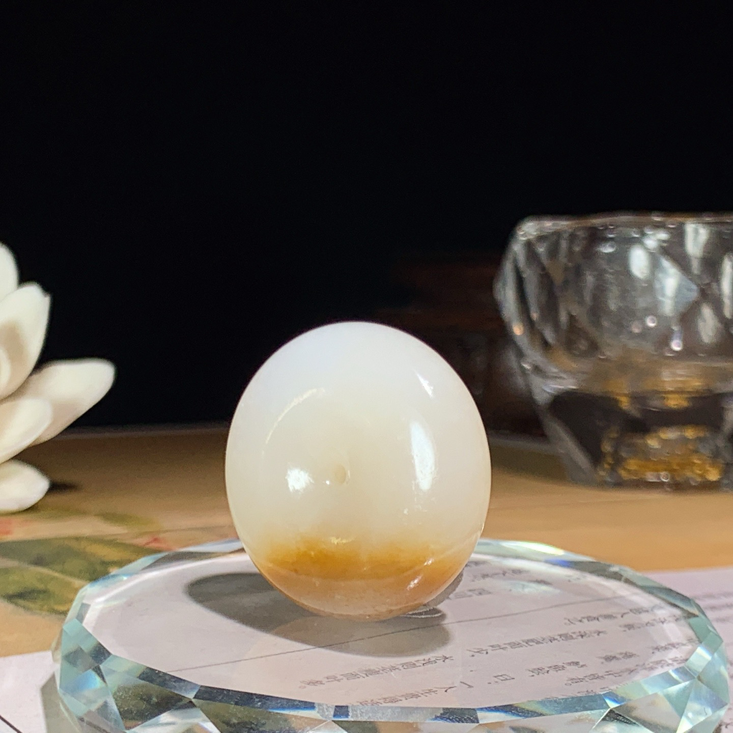 新疆和田玉且末糖平安扣挂件 尺寸29/9重16克！玉质细腻油润 底色纯净 脂粉好，品质好。lt260425