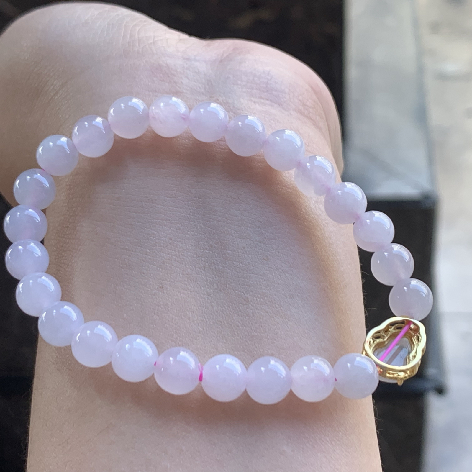 粉紫色葫芦珠珠手串