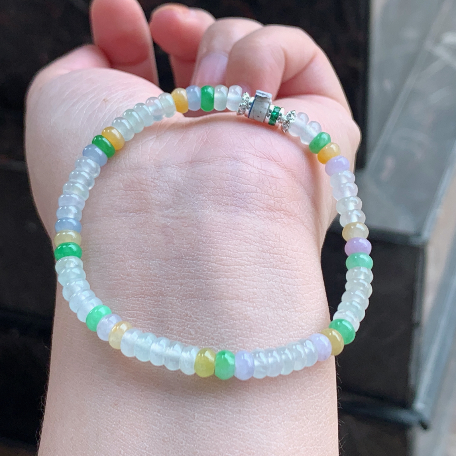 多彩算盘珠手串
